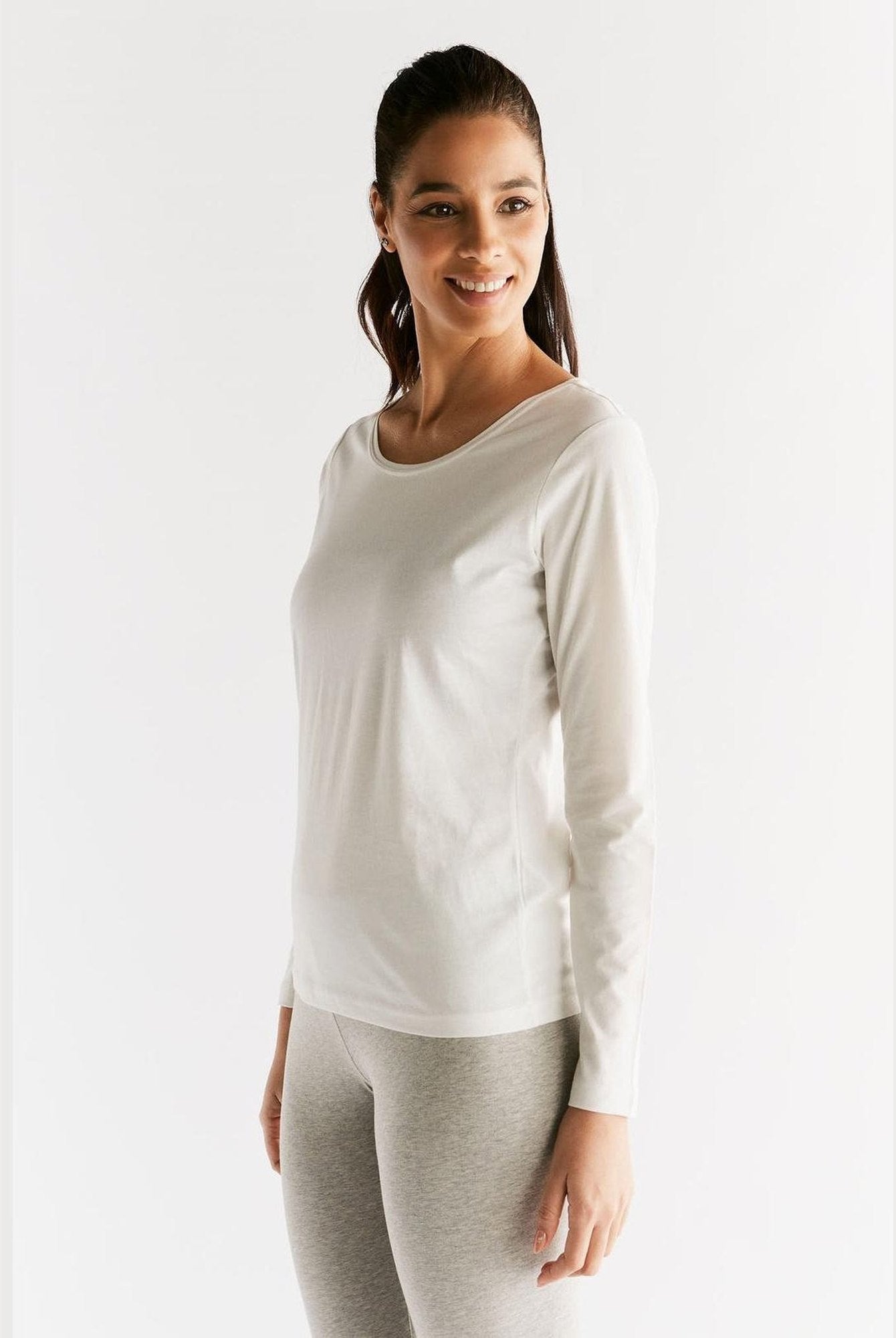 Damen Bio-Baumwoll Langarmshirt - Evermind.eco