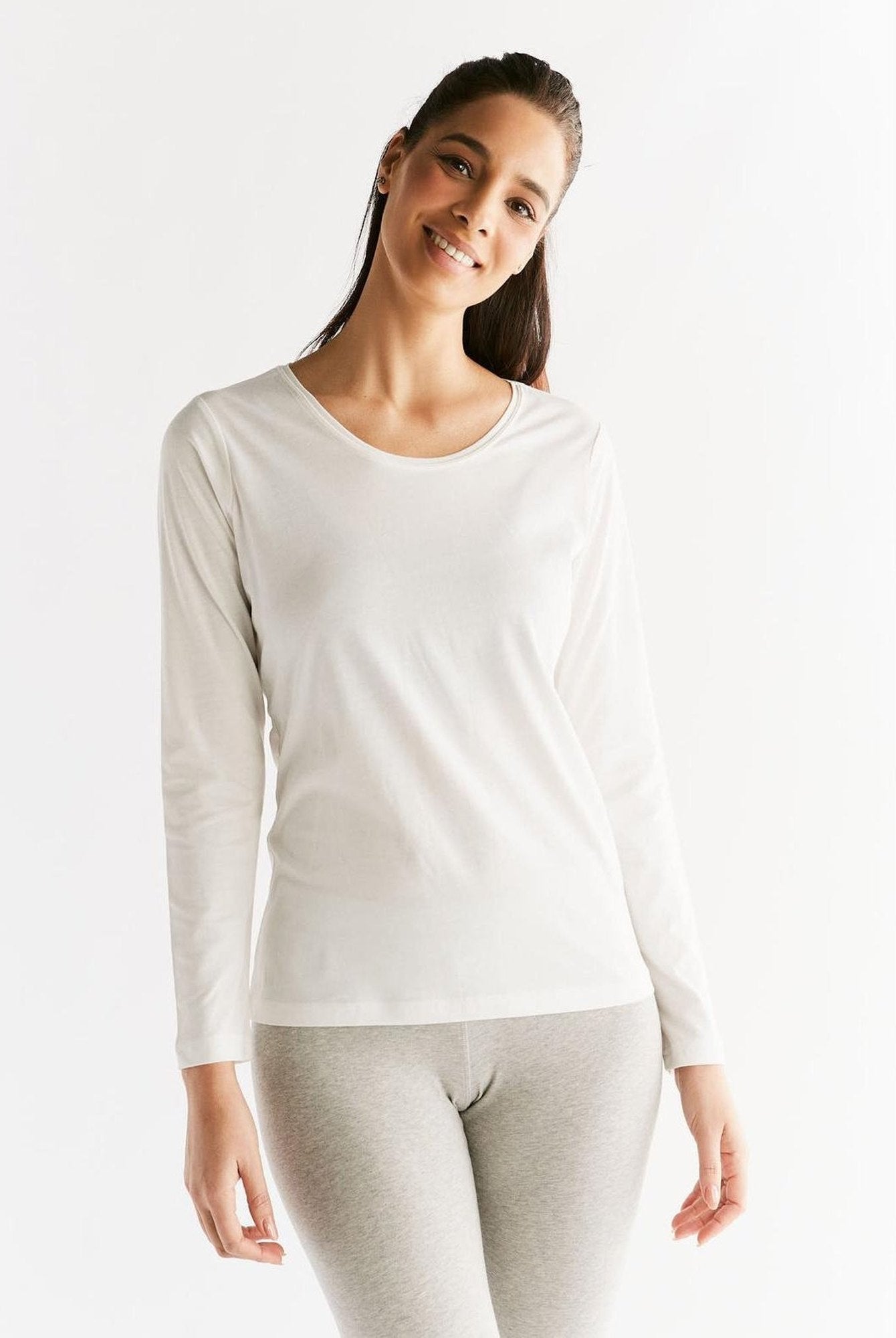 Damen Bio-Baumwoll Langarmshirt - Evermind.eco