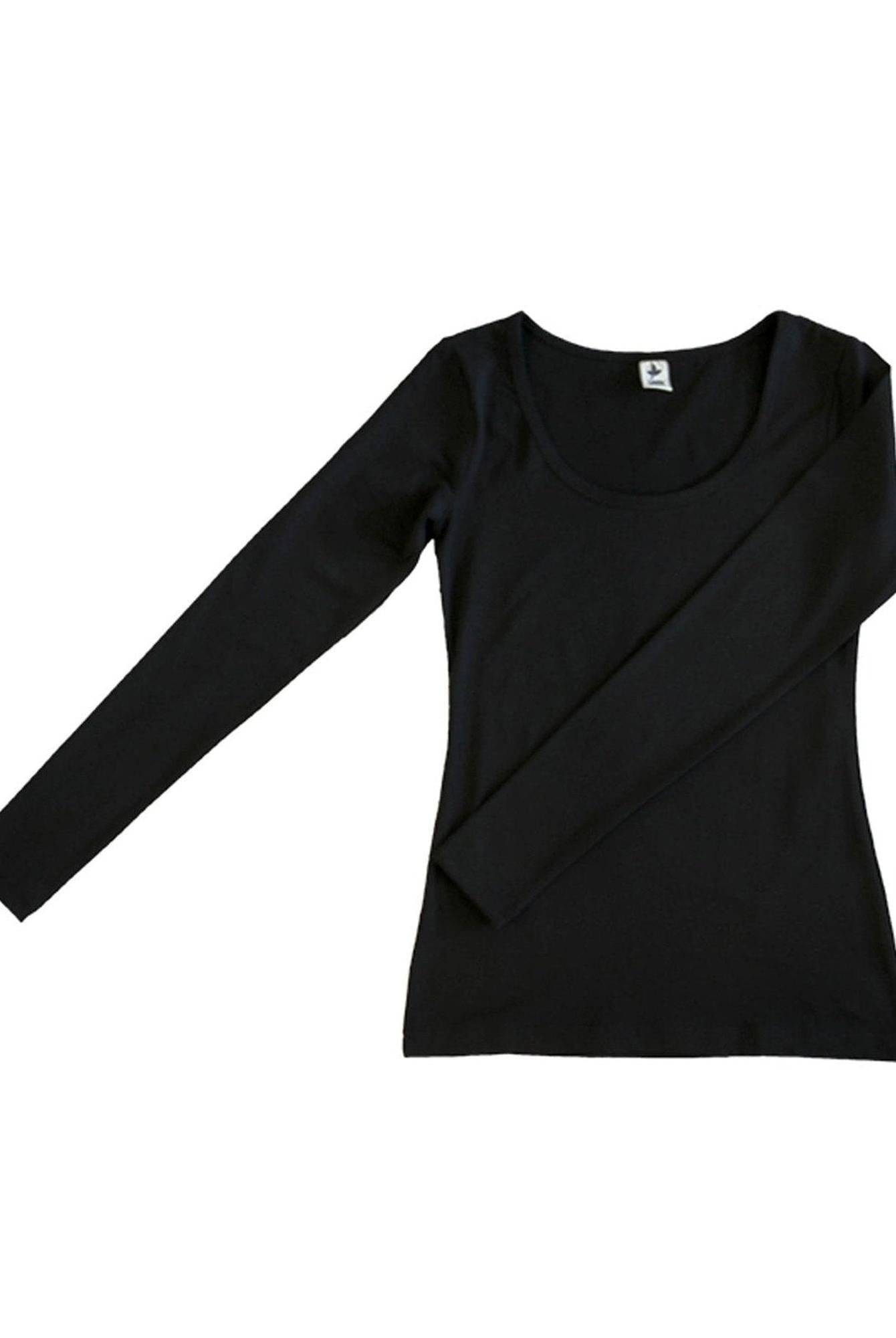Damen Bio-Baumwoll Langarmshirt stretch - Evermind.eco