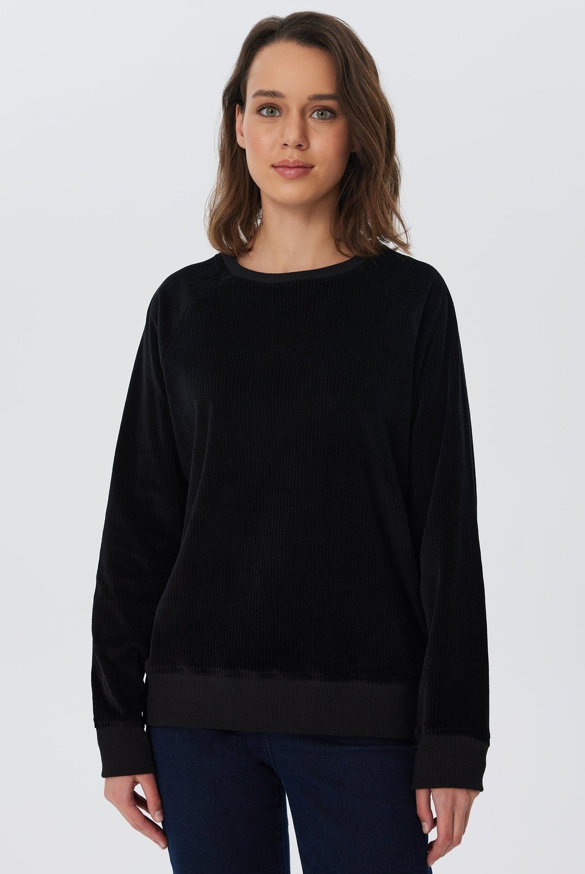 Damen Bio-Baumwoll Nicki-Cord Sweatshirt - Evermind.eco