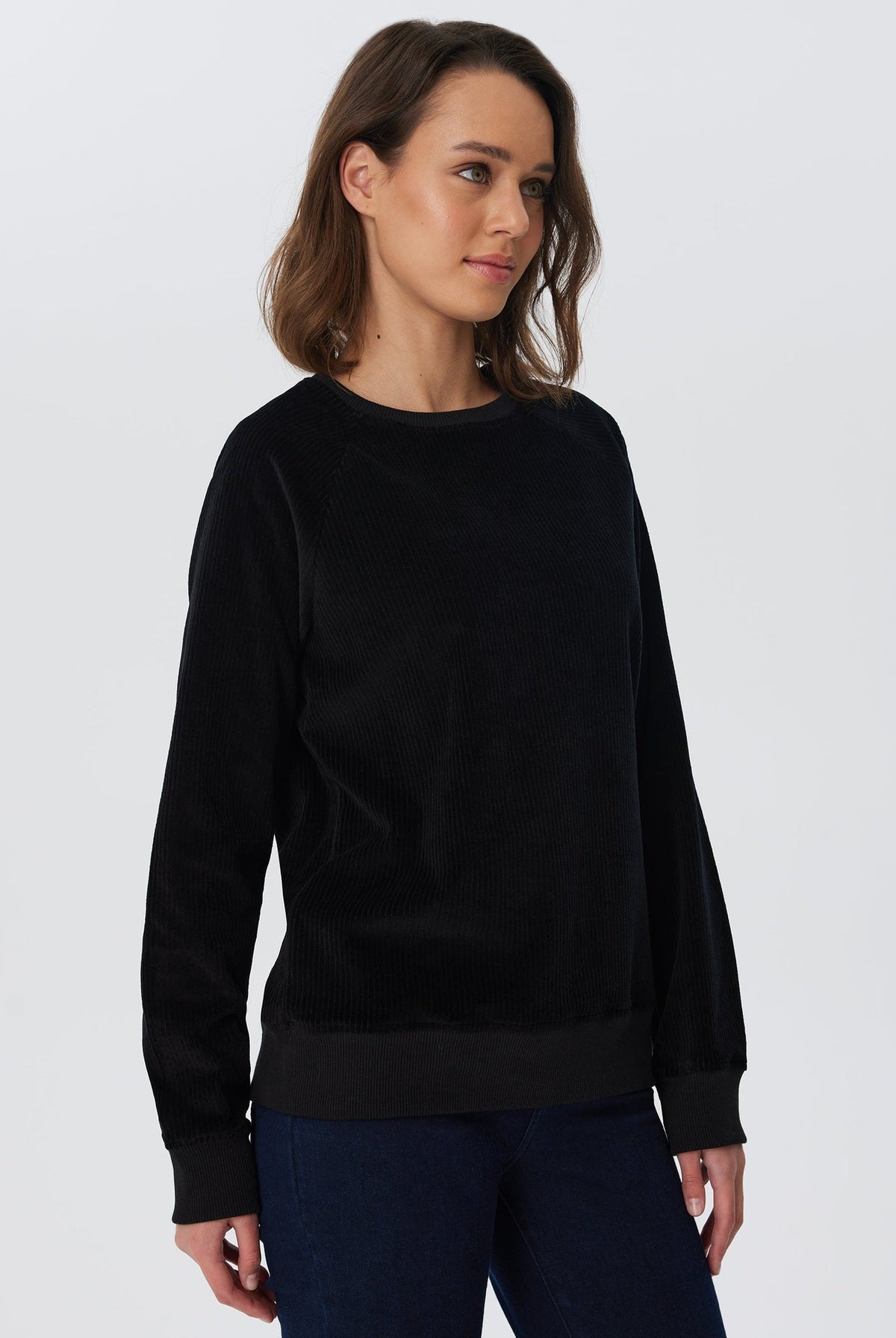 Damen Bio-Baumwoll Nicki-Cord Sweatshirt - Evermind.eco