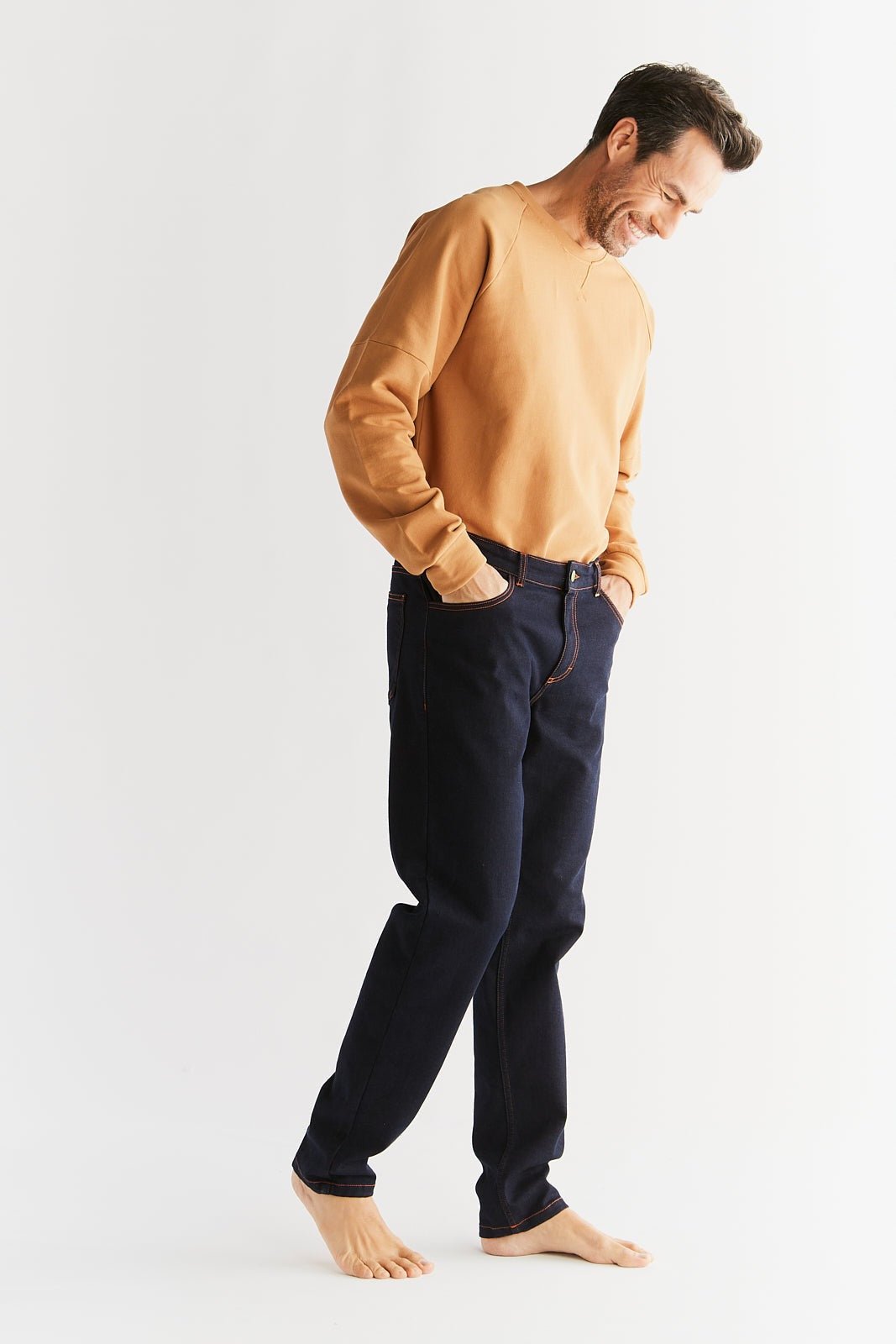 Herren Thermo Stretch Slim Jeans - Evermind.eco