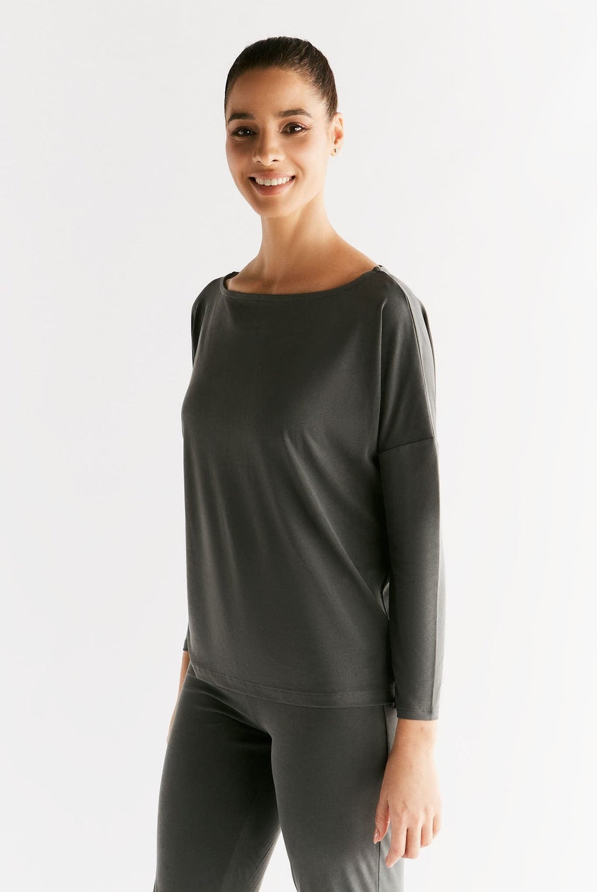 TENCEL™ Active Damen Yoga Langarmshirt - Evermind.eco