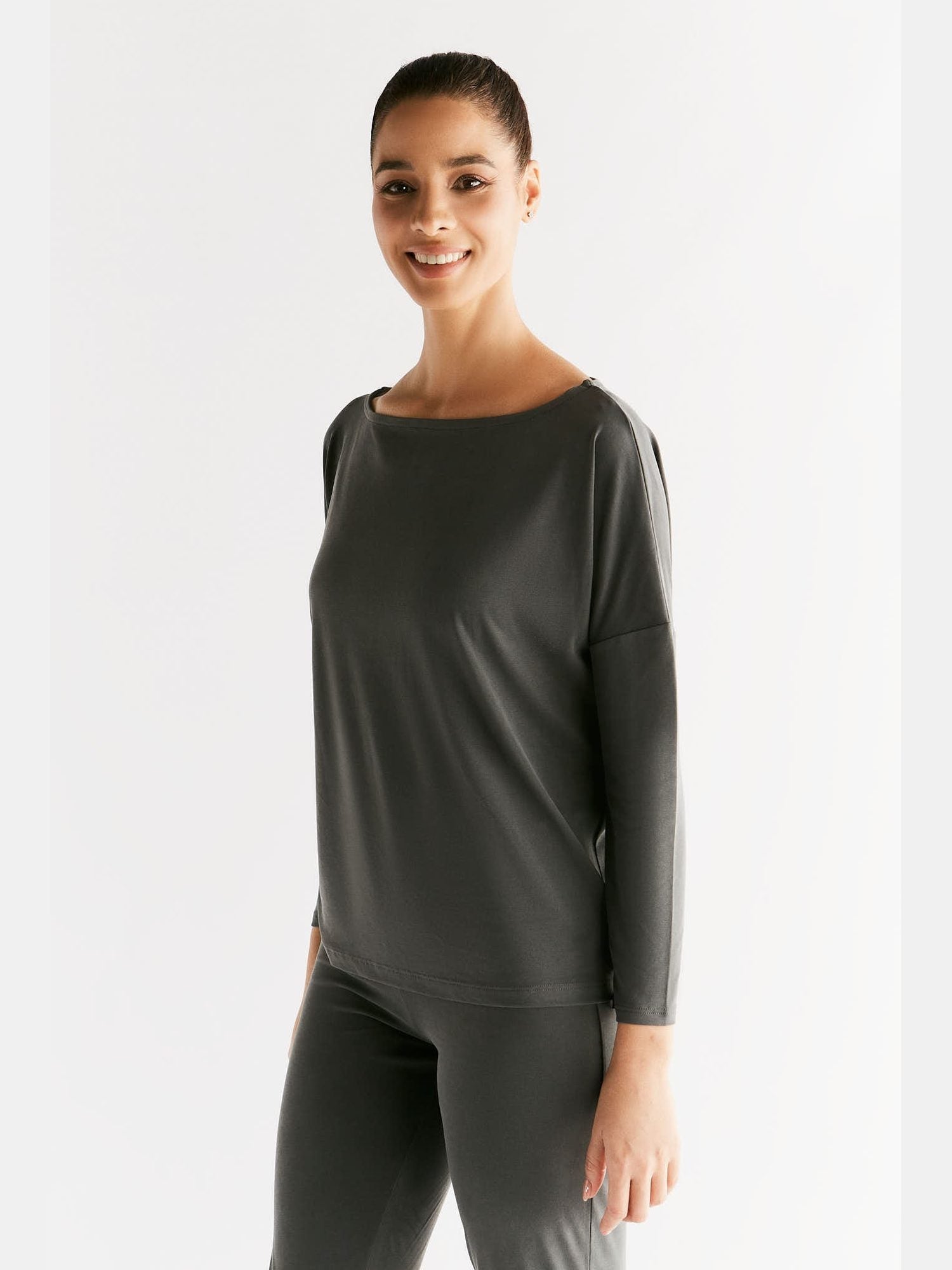 TENCEL™ Active Damen Yoga Langarmshirt - Evermind.eco