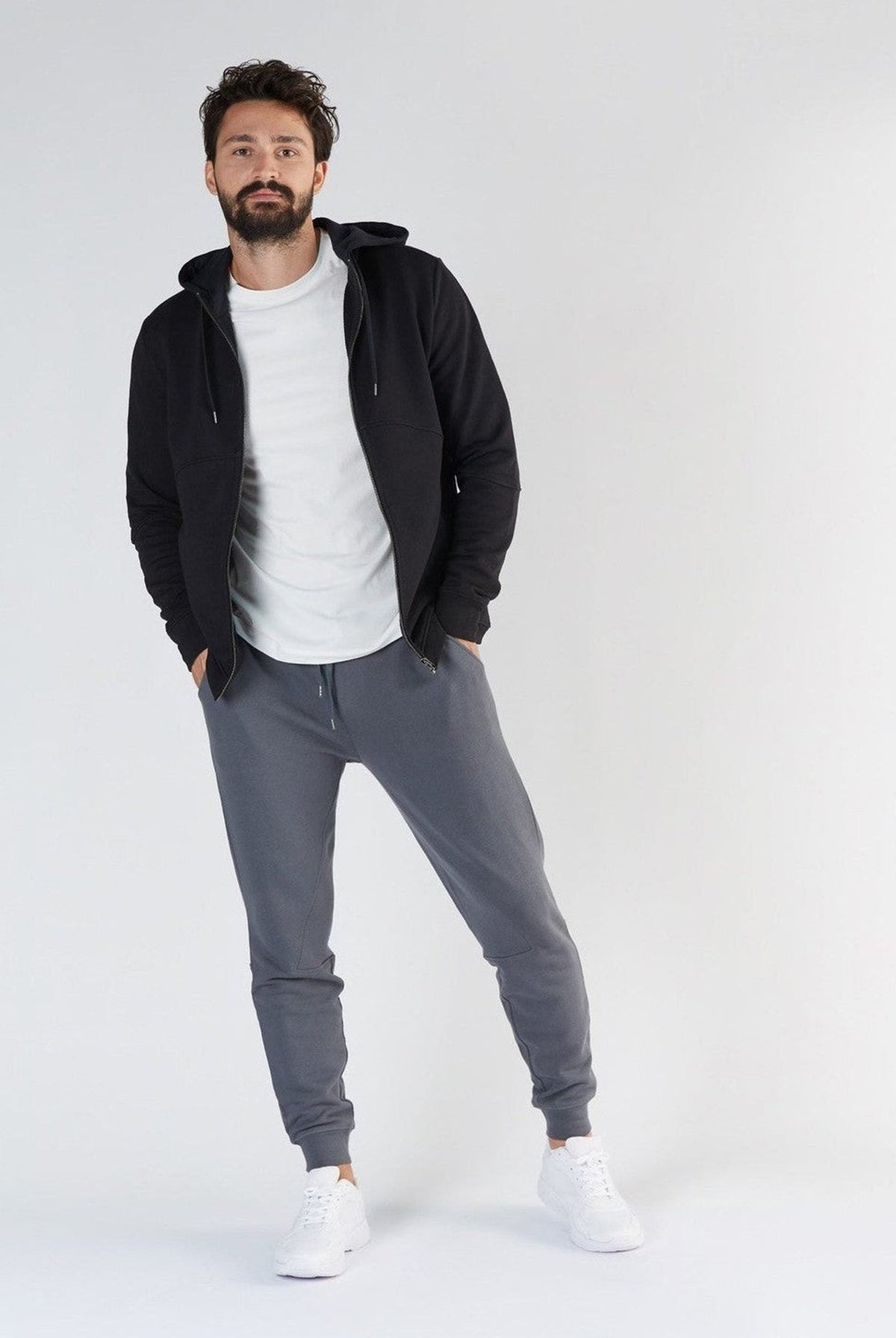 TENCEL™ Active Herren Hoodie Jacke - Evermind.eco