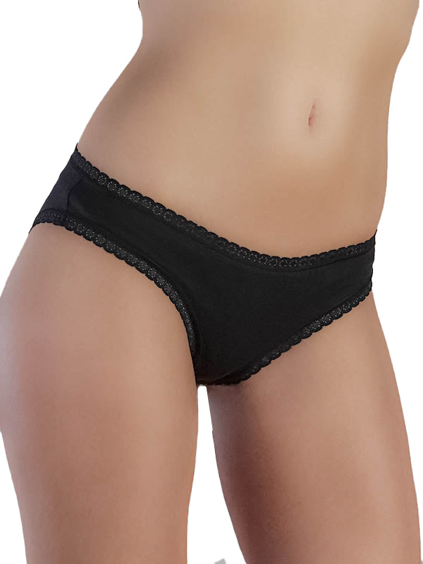 1111-02 | Women Brief with Lace - Black 