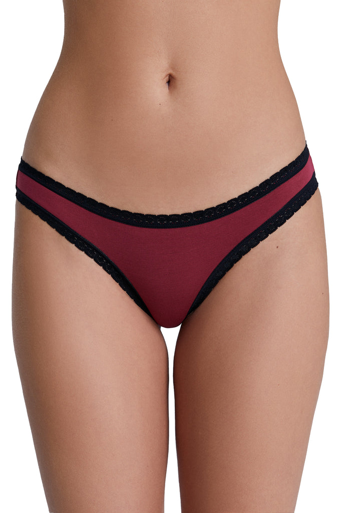 1111-079 | Women Brief with Lace - Tibet Red