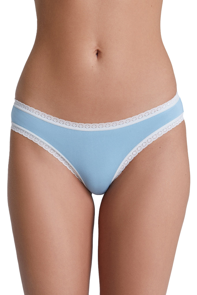 1111-085 | Women Brief with Lace - Stone Blue