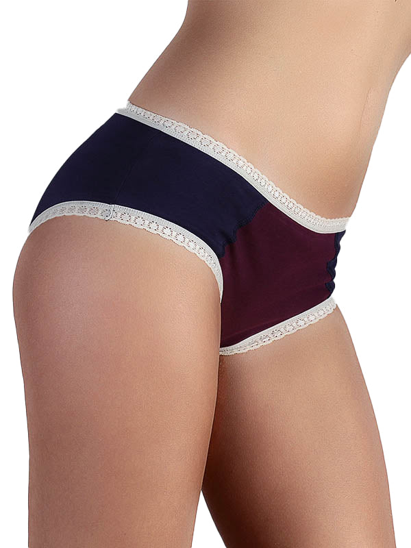 1131-02 | Damen Hipster mit Spitze - Dunkelblau