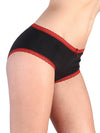 1132-01 | Damen Hipster mit Spitze - Schwarz