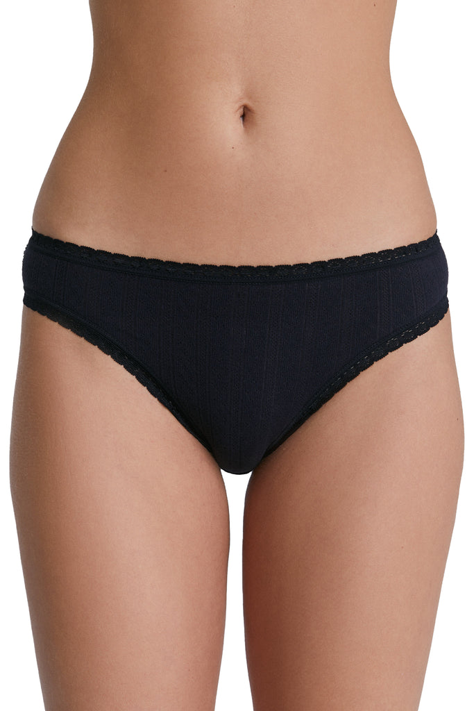 1163-021 | Women Jacquard Briefs with Lace - Black