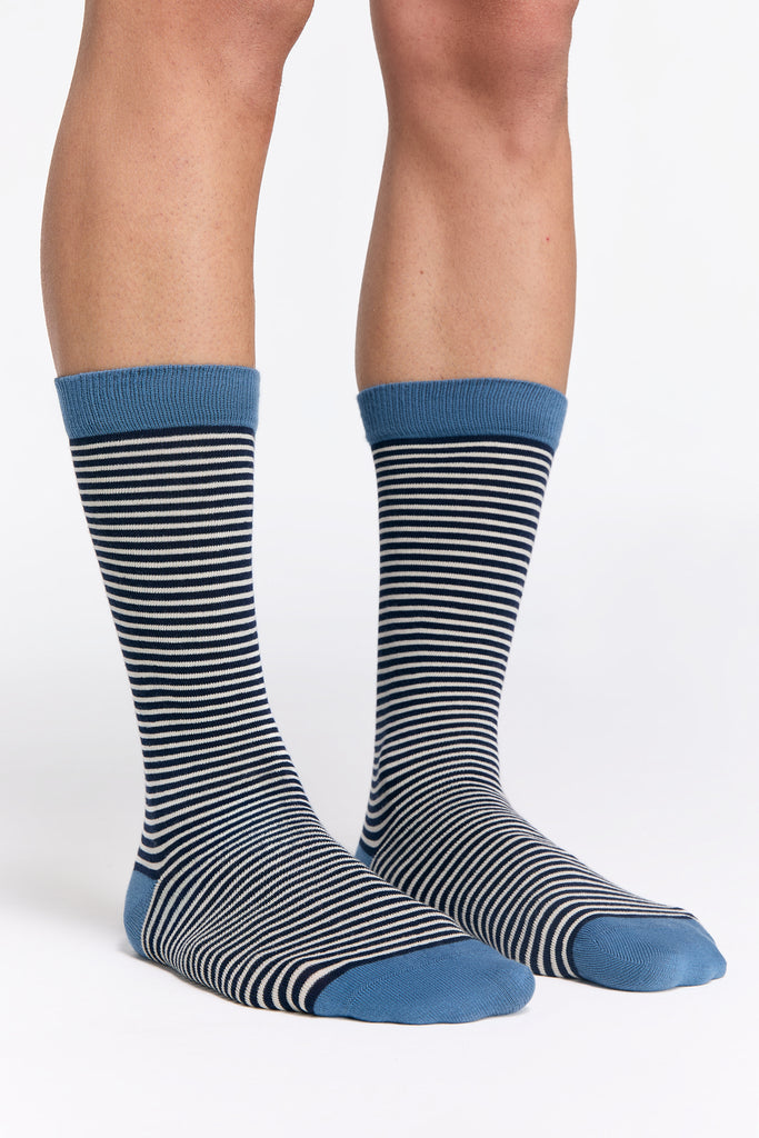 1308 | Unisex Socken - Indigo-Natur-Denim (6er Pack)