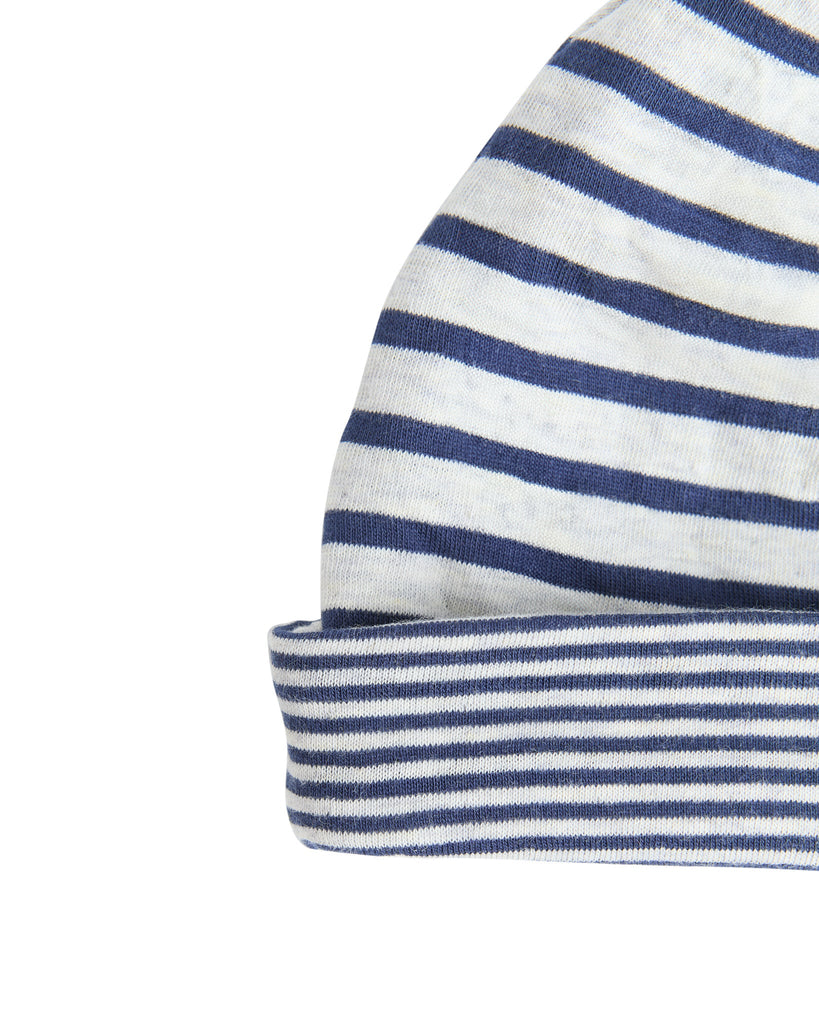 2661 MA| Kinder Wende Beanie - Marineblau/Beige