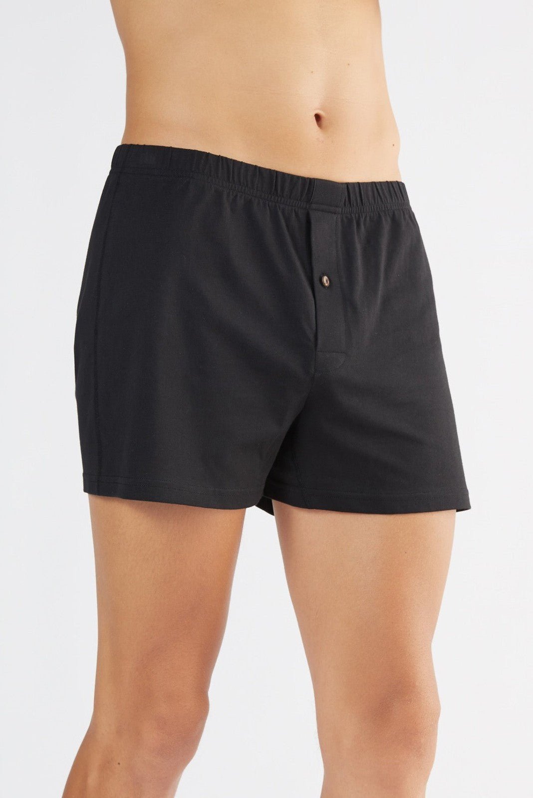 Bio-Baumwoll-Boxershorts mit Holzknopf - Evermind.eco