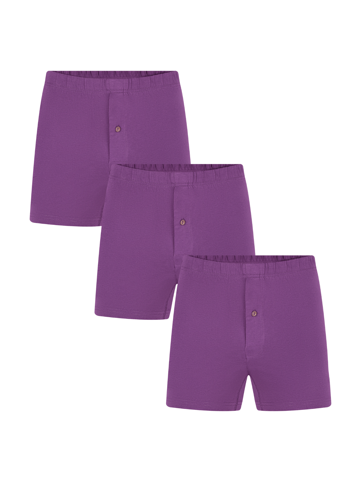 Bio-Baumwoll-Boxershorts mit Holzknopf - 3er Pack - Evermind.eco