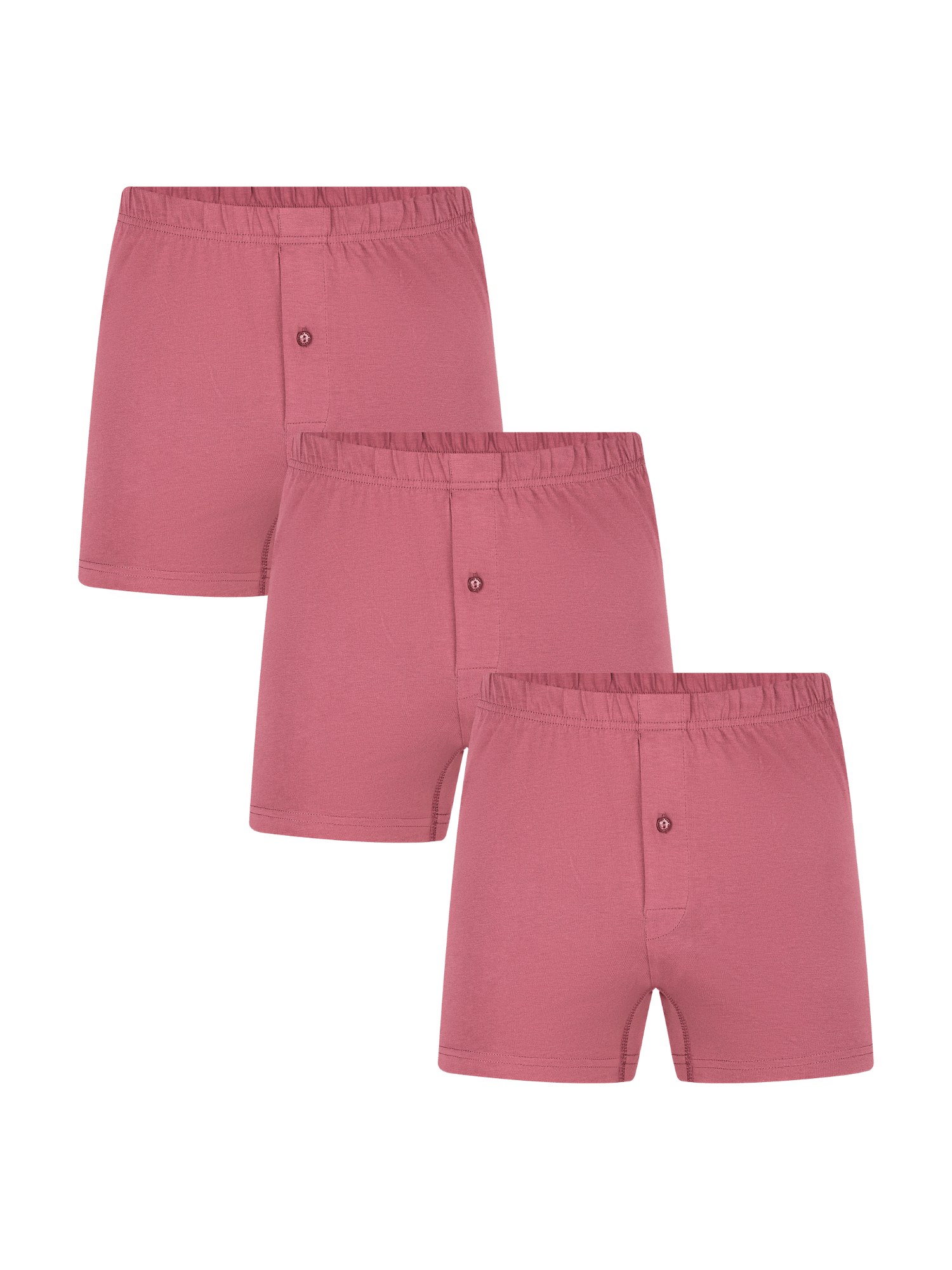 Bio-Baumwoll-Boxershorts mit Holzknopf - 3er Pack - Evermind.eco