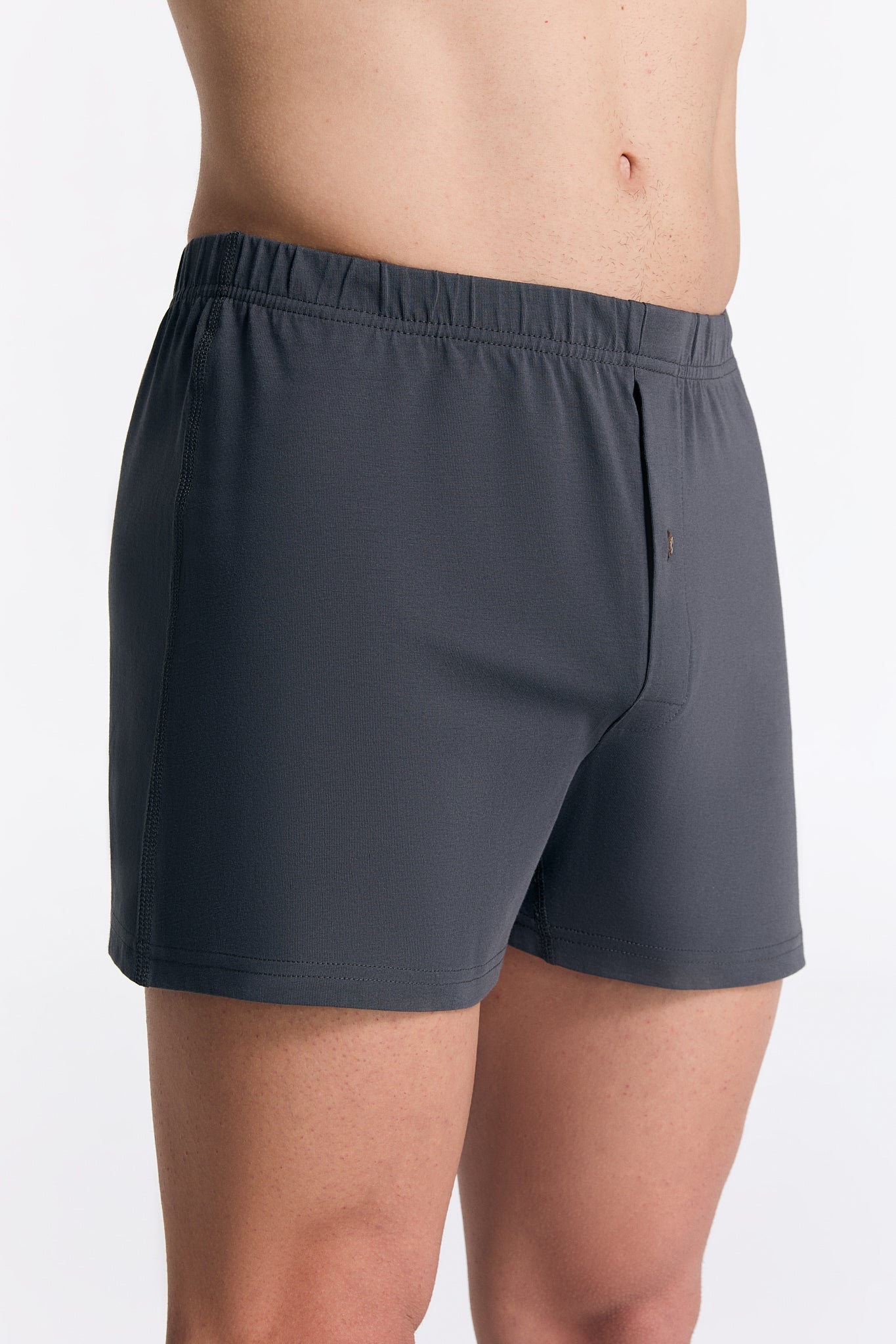 Bio-Baumwoll-Boxershorts mit Holzknopf - Evermind.eco
