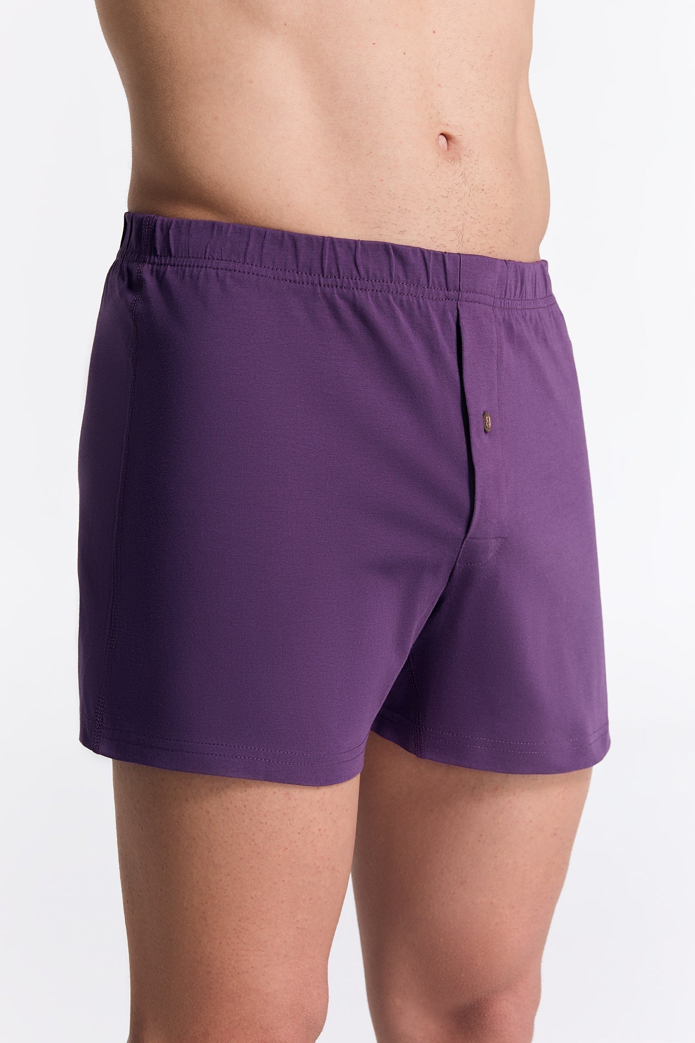 Bio-Baumwoll-Boxershorts mit Holzknopf - Evermind.eco