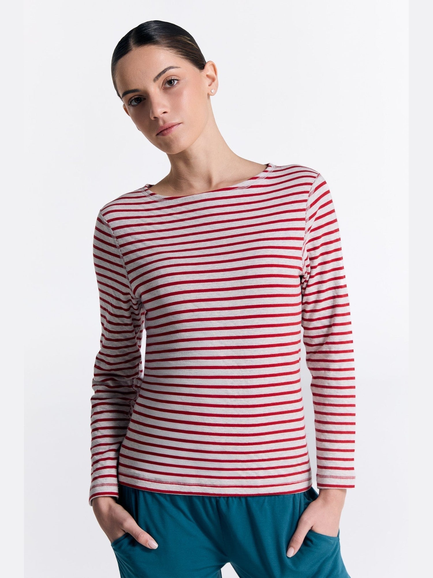 Bio-Baumwoll Damen Wendelangarmshirt - Evermind.eco