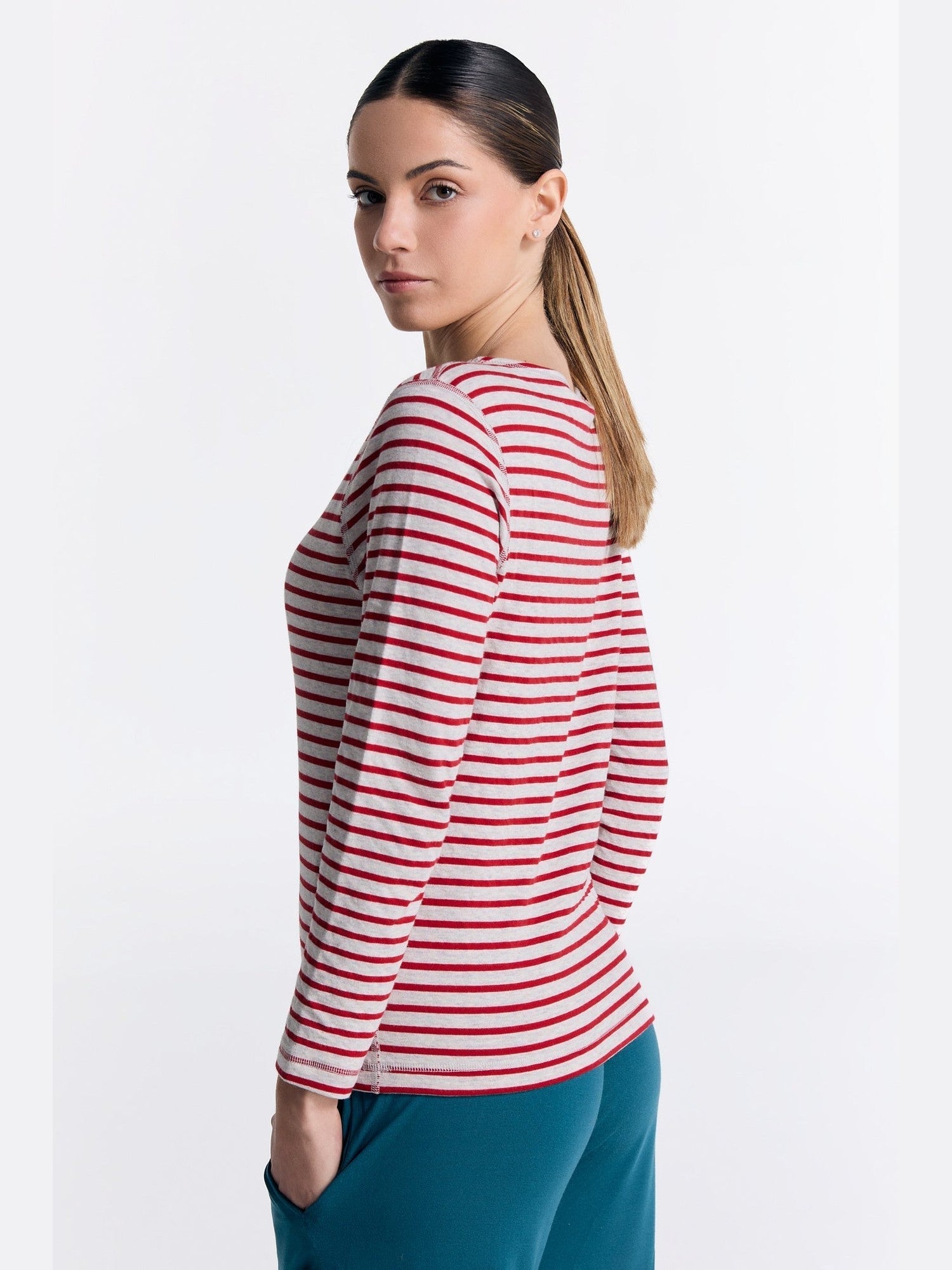 Bio-Baumwoll Damen Wendelangarmshirt - Evermind.eco