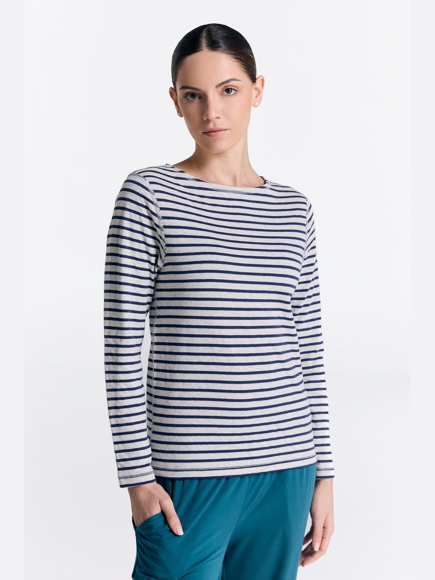 Bio-Baumwoll Damen Wendelangarmshirt - Evermind.eco