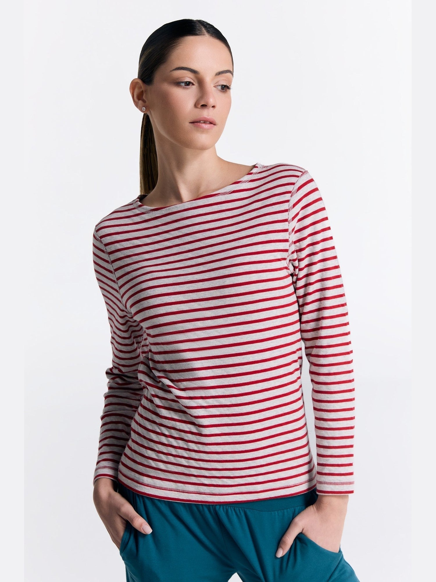 Bio-Baumwoll Damen Wendelangarmshirt - Evermind.eco