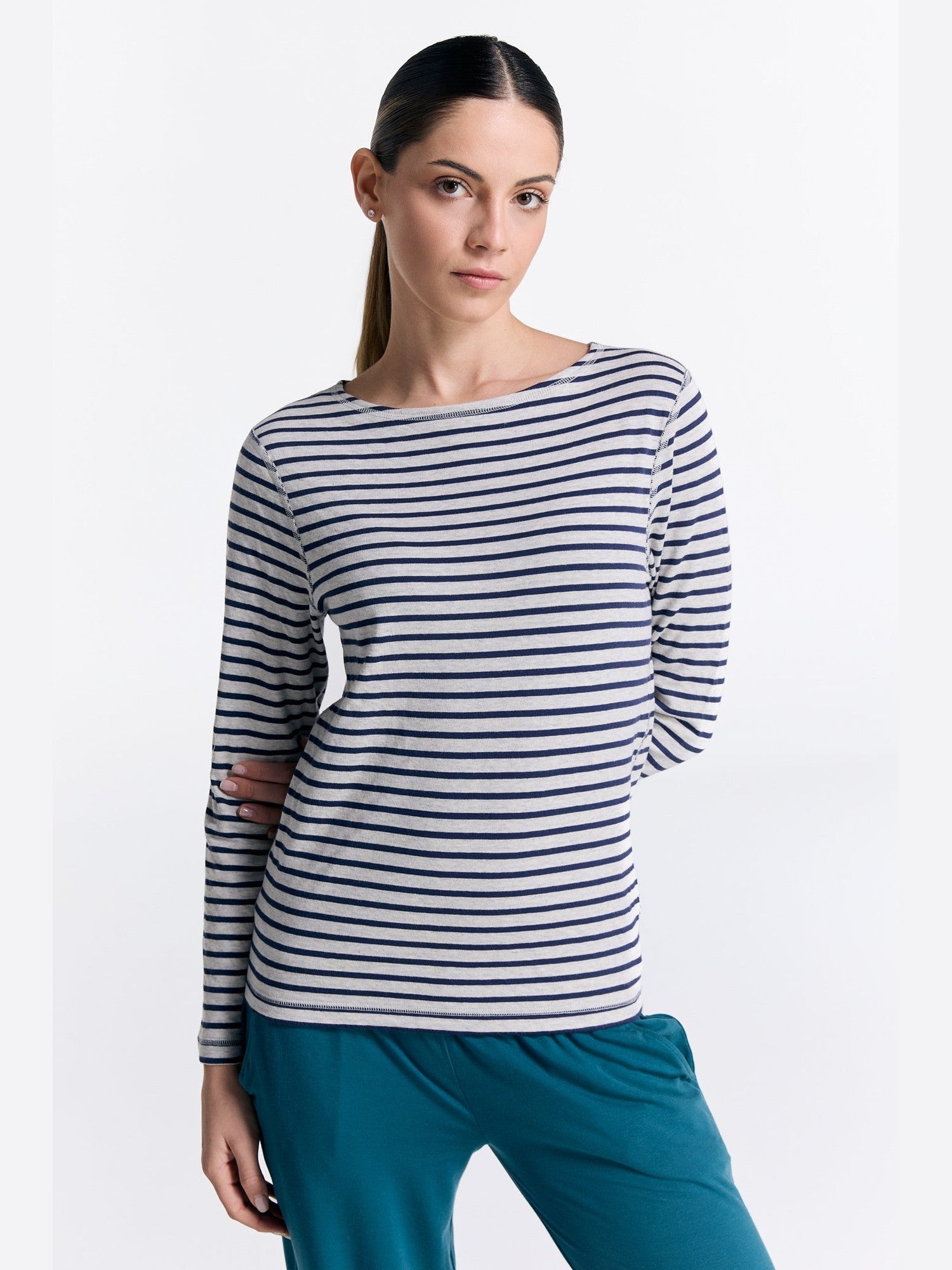 Bio-Baumwoll Damen Wendelangarmshirt - Evermind.eco