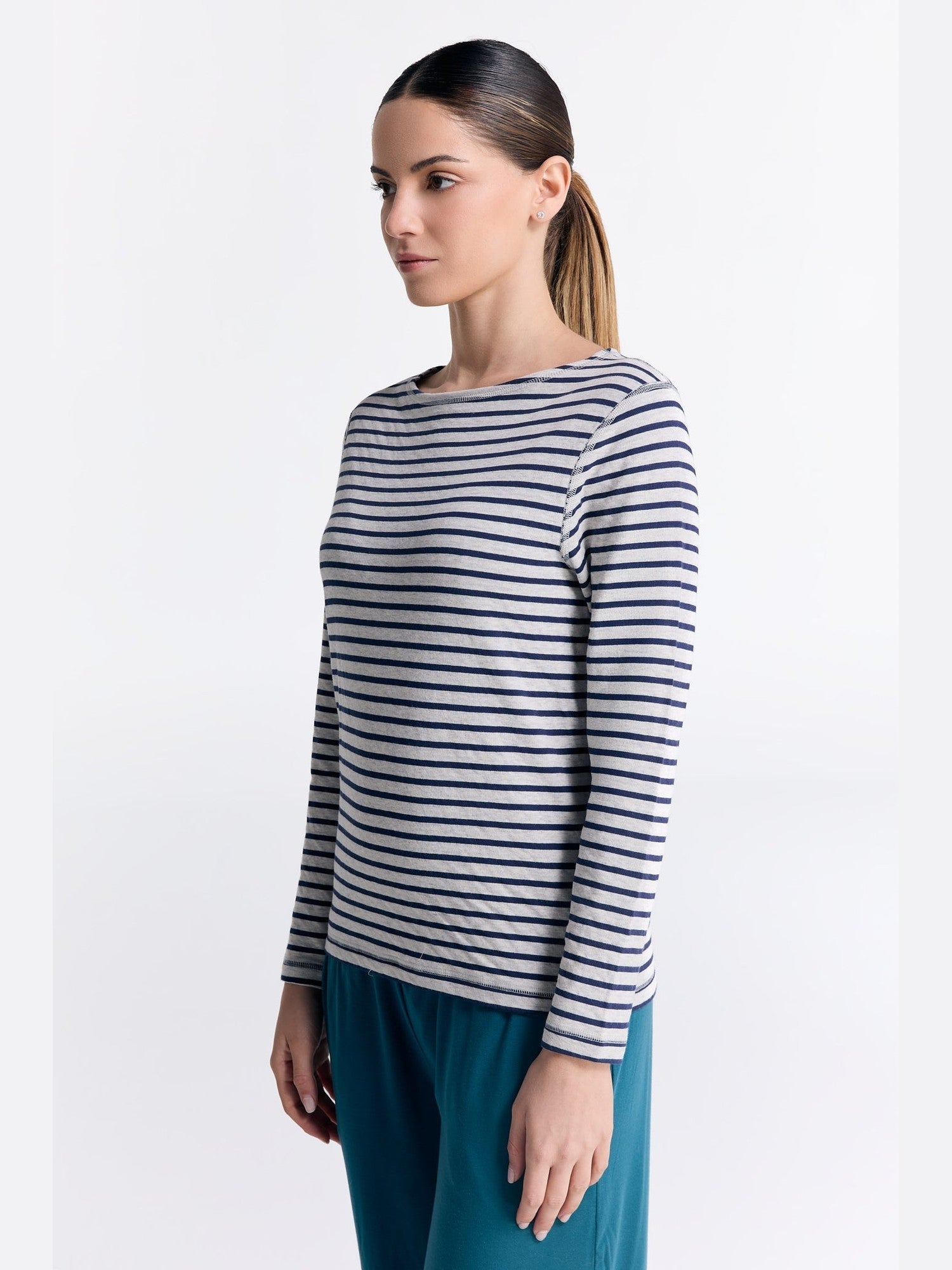 Bio-Baumwoll Damen Wendelangarmshirt - Evermind.eco