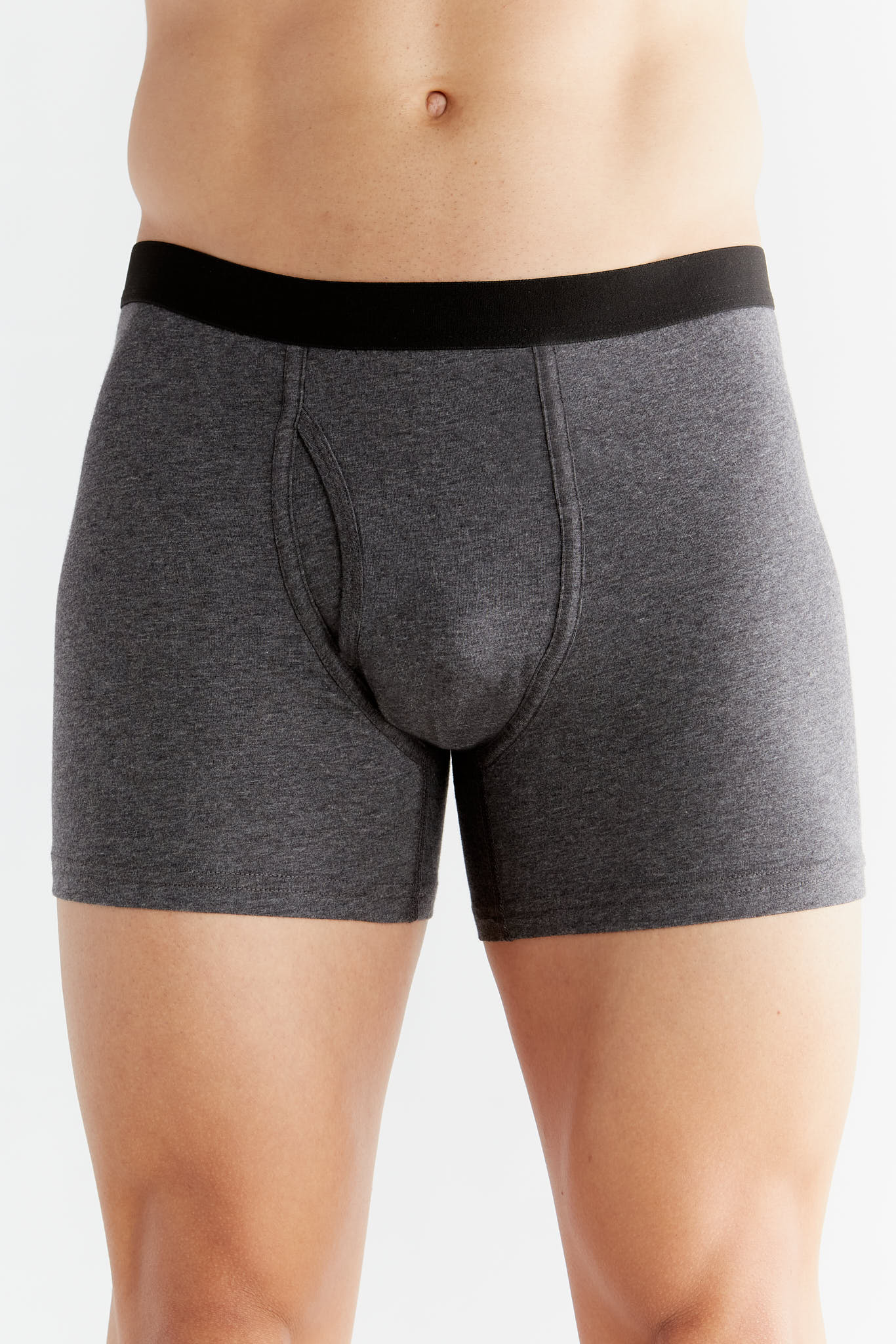 Bio-Baumwoll-Herren Boxershorts mit Eingriff - 3er Pack - Evermind.eco