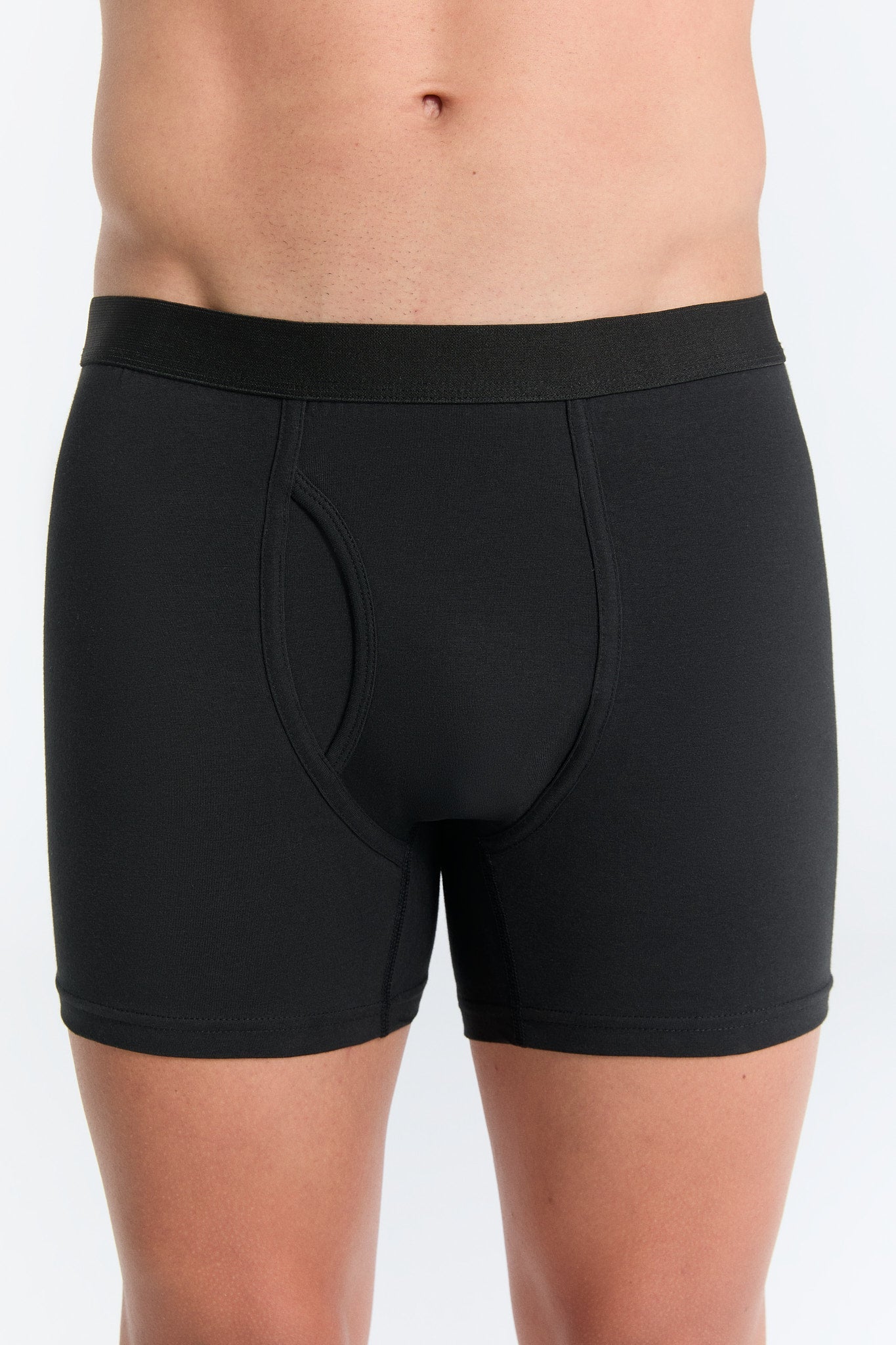 Bio-Baumwoll-Herren Boxershorts mit Eingriff - 3er Pack - Evermind.eco
