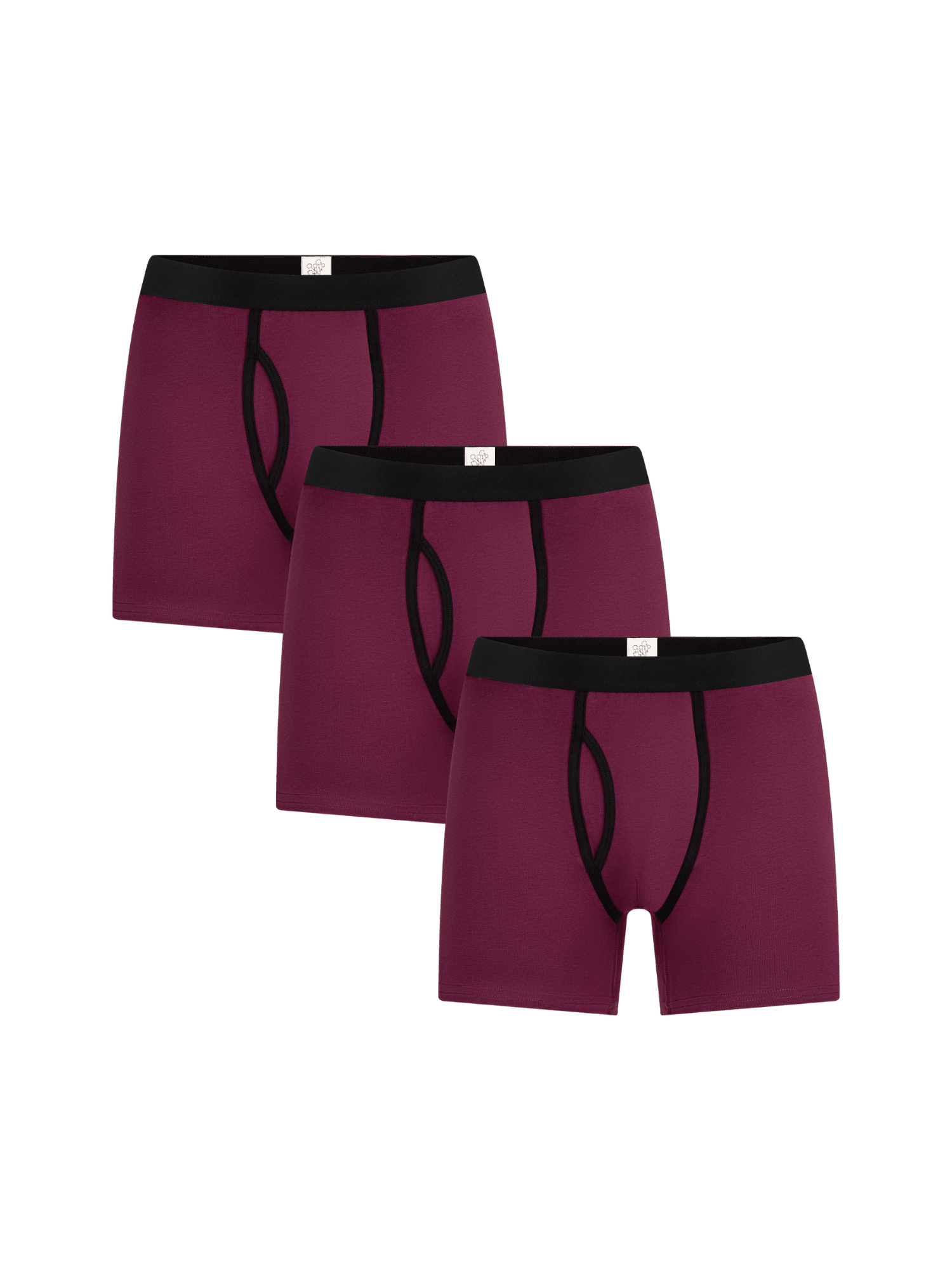 Bio-Baumwoll-Herren Boxershorts mit Eingriff - 3er Pack - Evermind.eco