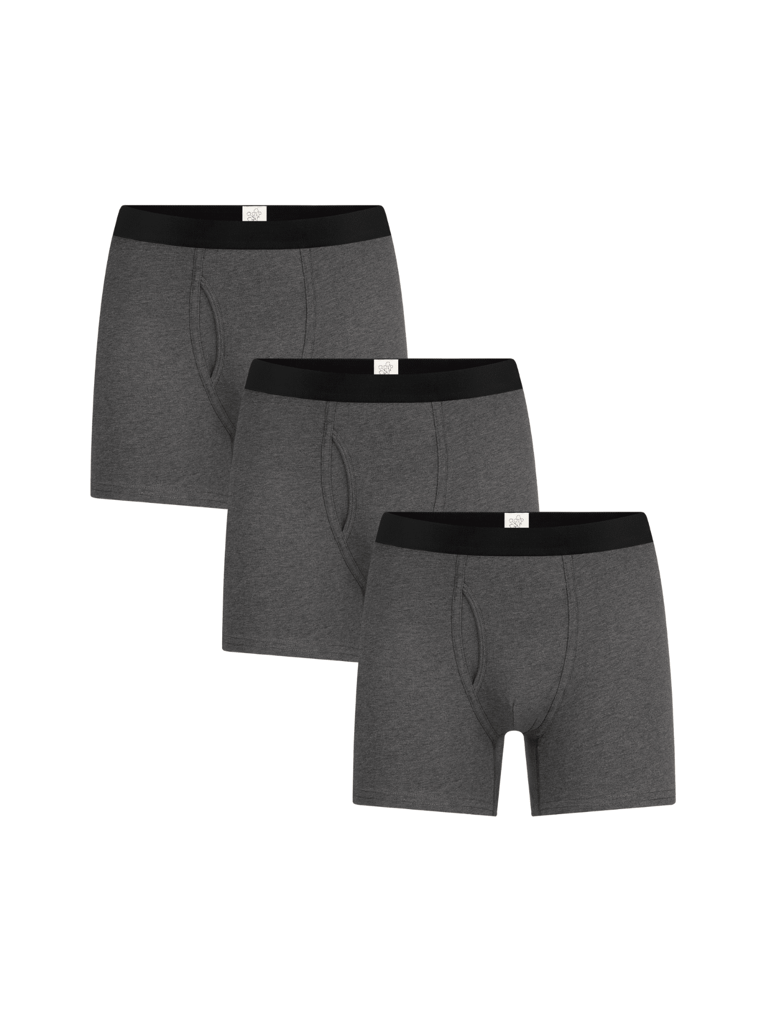 Bio-Baumwoll-Herren Boxershorts mit Eingriff - 3er Pack - Evermind.eco
