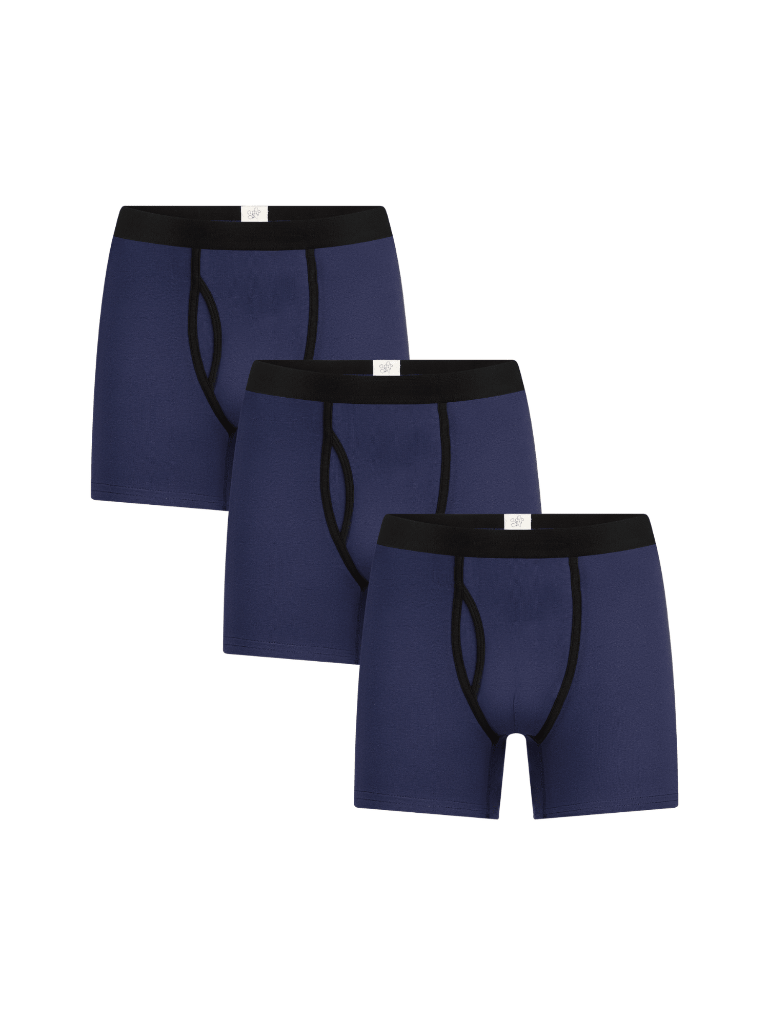 Bio-Baumwoll-Herren Boxershorts mit Eingriff - 3er Pack - Evermind.eco