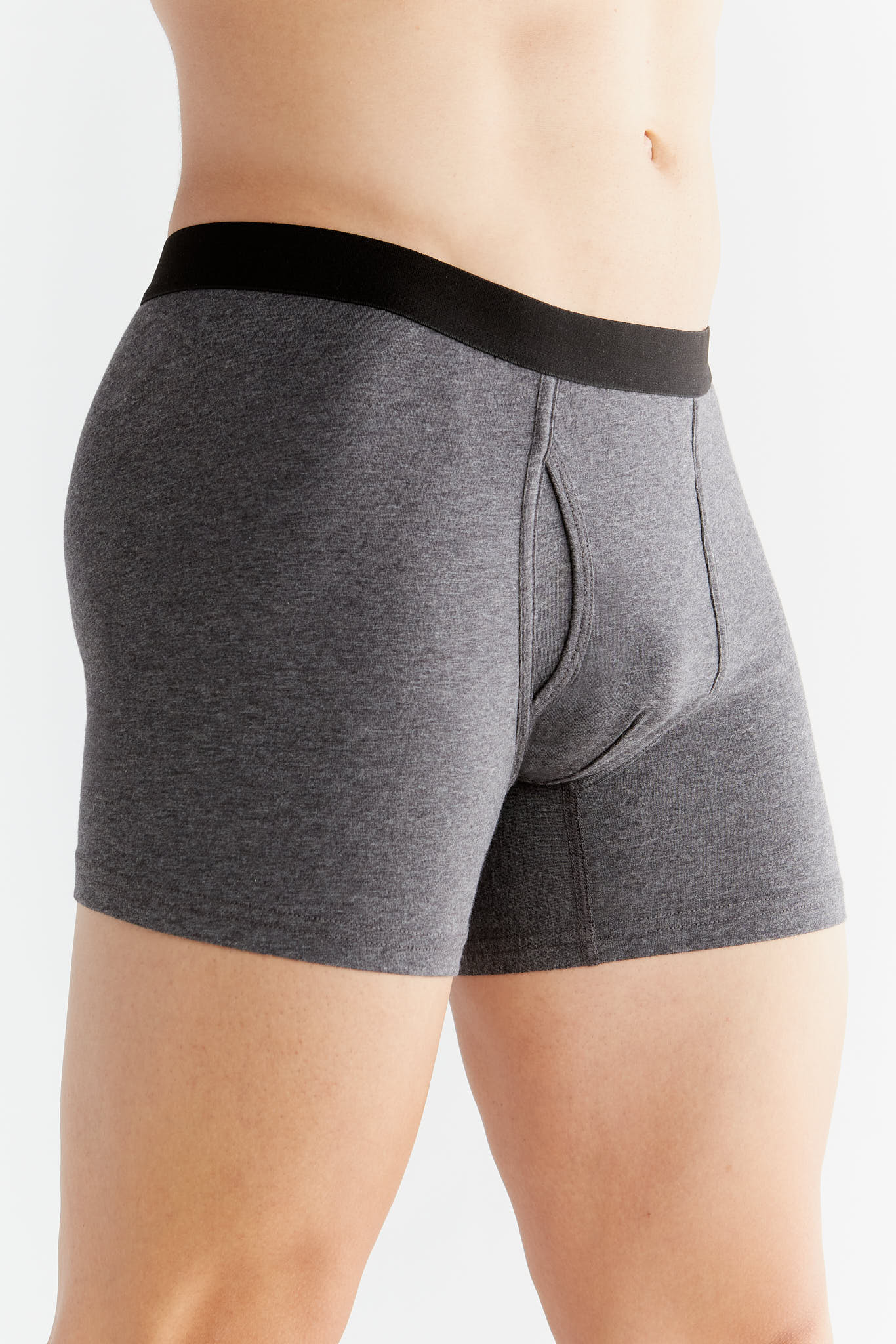 Bio-Baumwoll-Herren Boxershorts mit Eingriff - 3er Pack - Evermind.eco