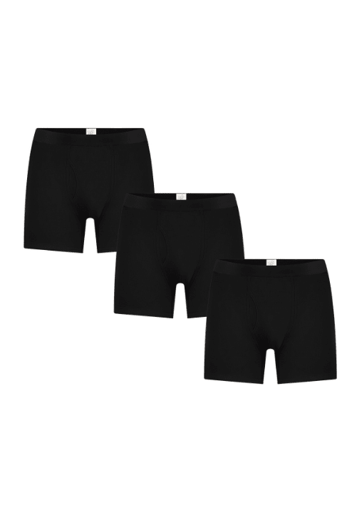 Bio-Baumwoll-Herren Boxershorts mit Eingriff - 3er Pack - Evermind.eco