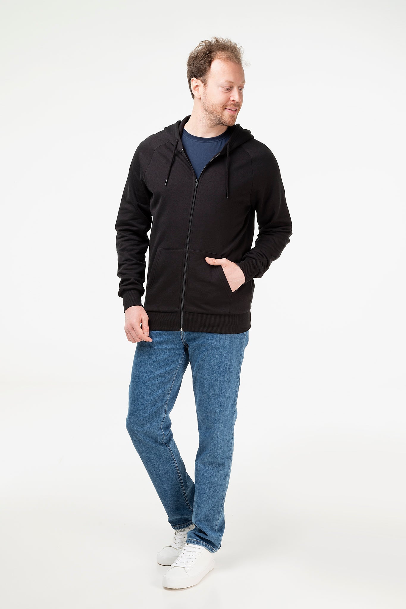 Bio-Baumwoll Kapuzenjacke Unisex - Evermind.eco