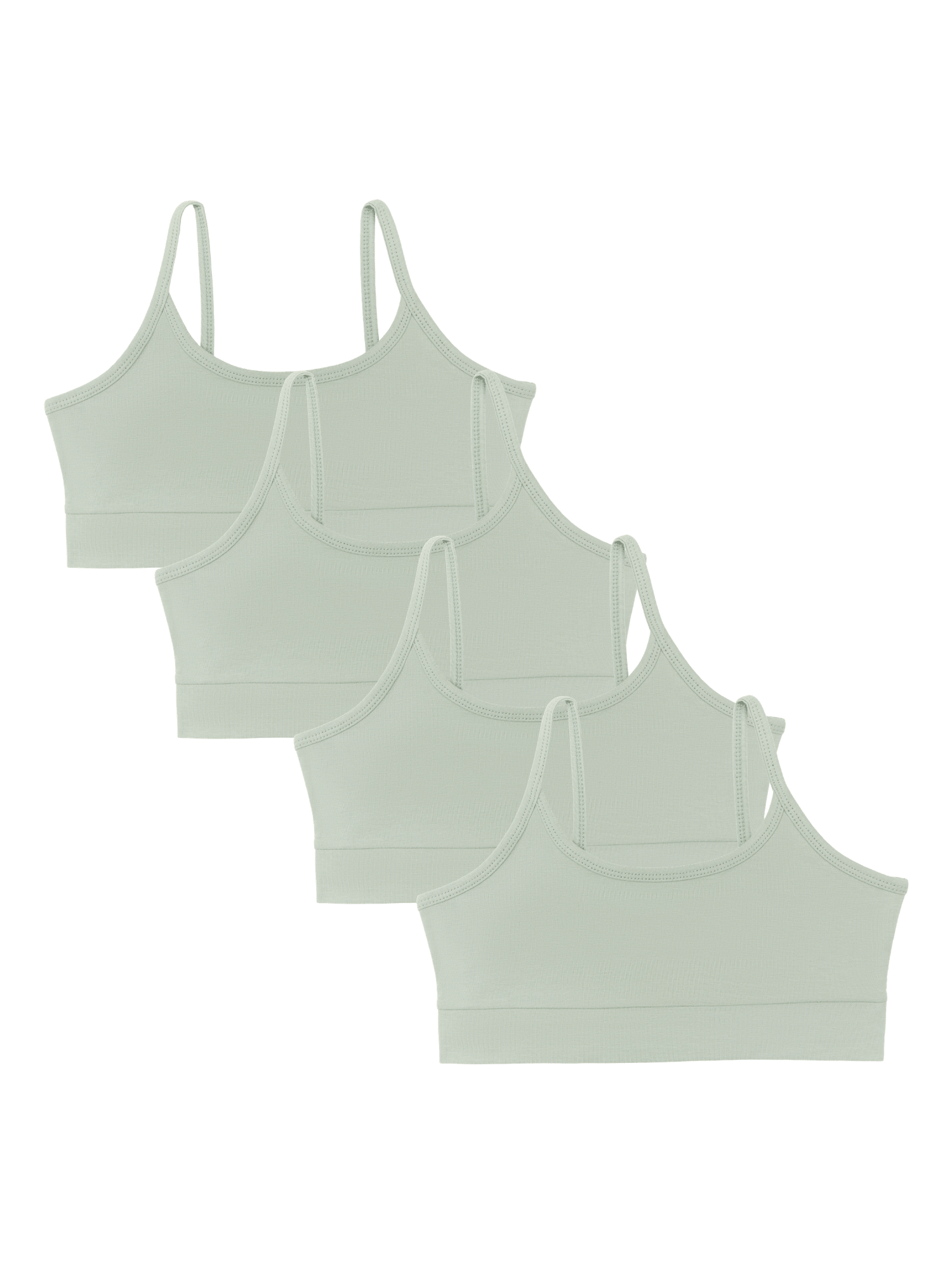 Bio-Baumwoll-Mädchen Bustier-4er Pack - Evermind.eco