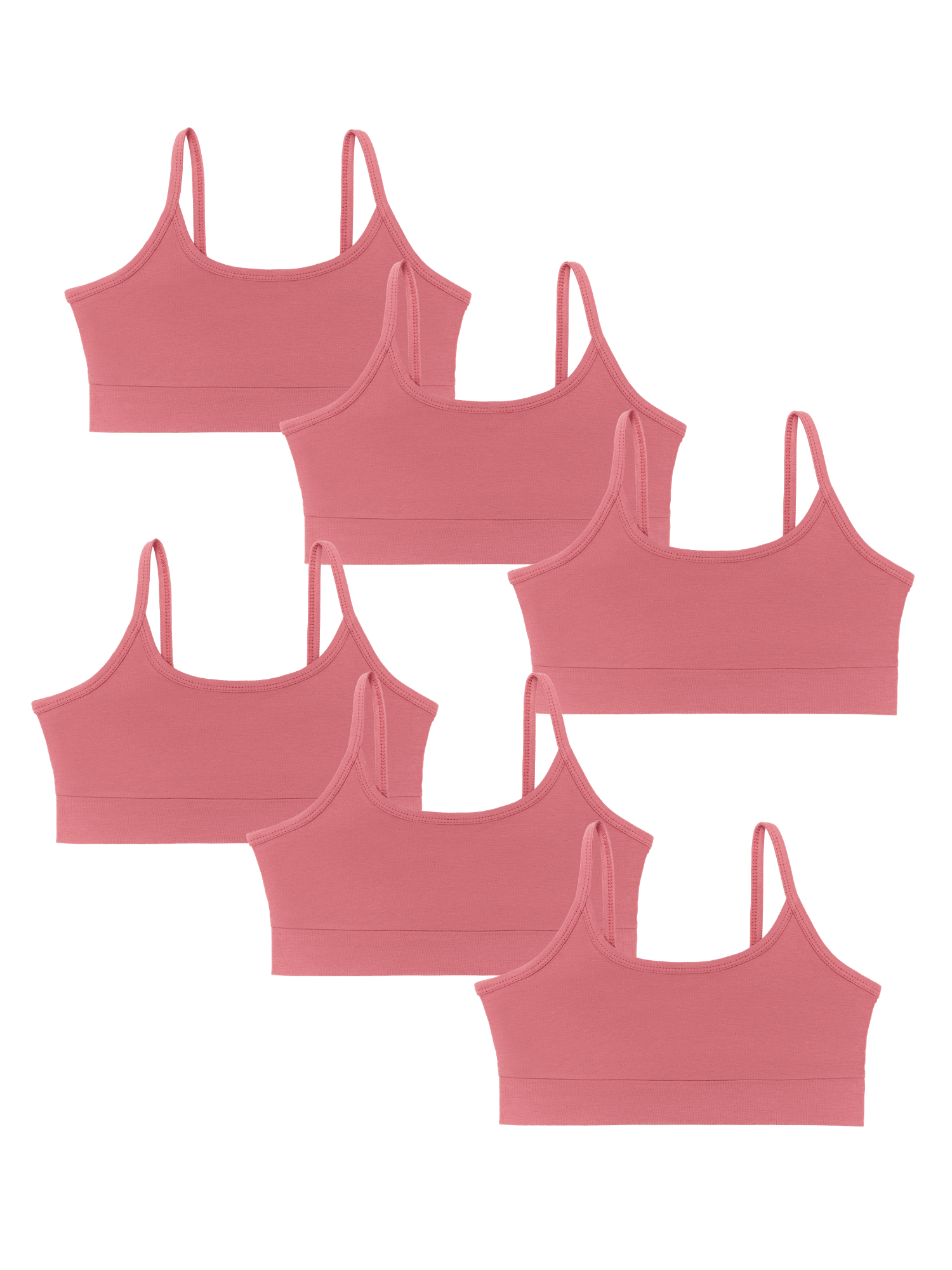 Bio-Baumwoll-Mädchen Bustier-6er Pack - Evermind.eco
