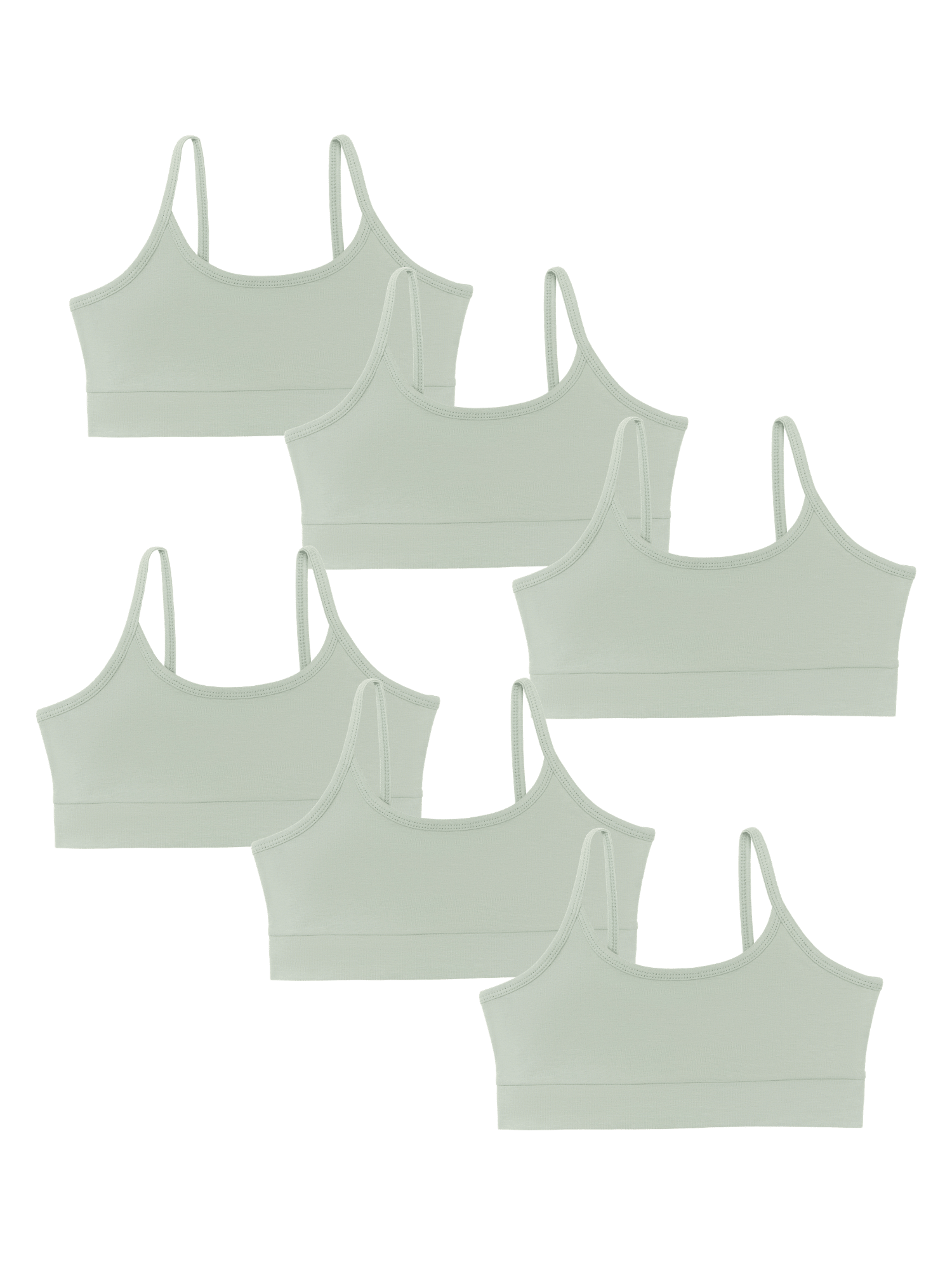 Bio-Baumwoll-Mädchen Bustier-6er Pack - Evermind.eco