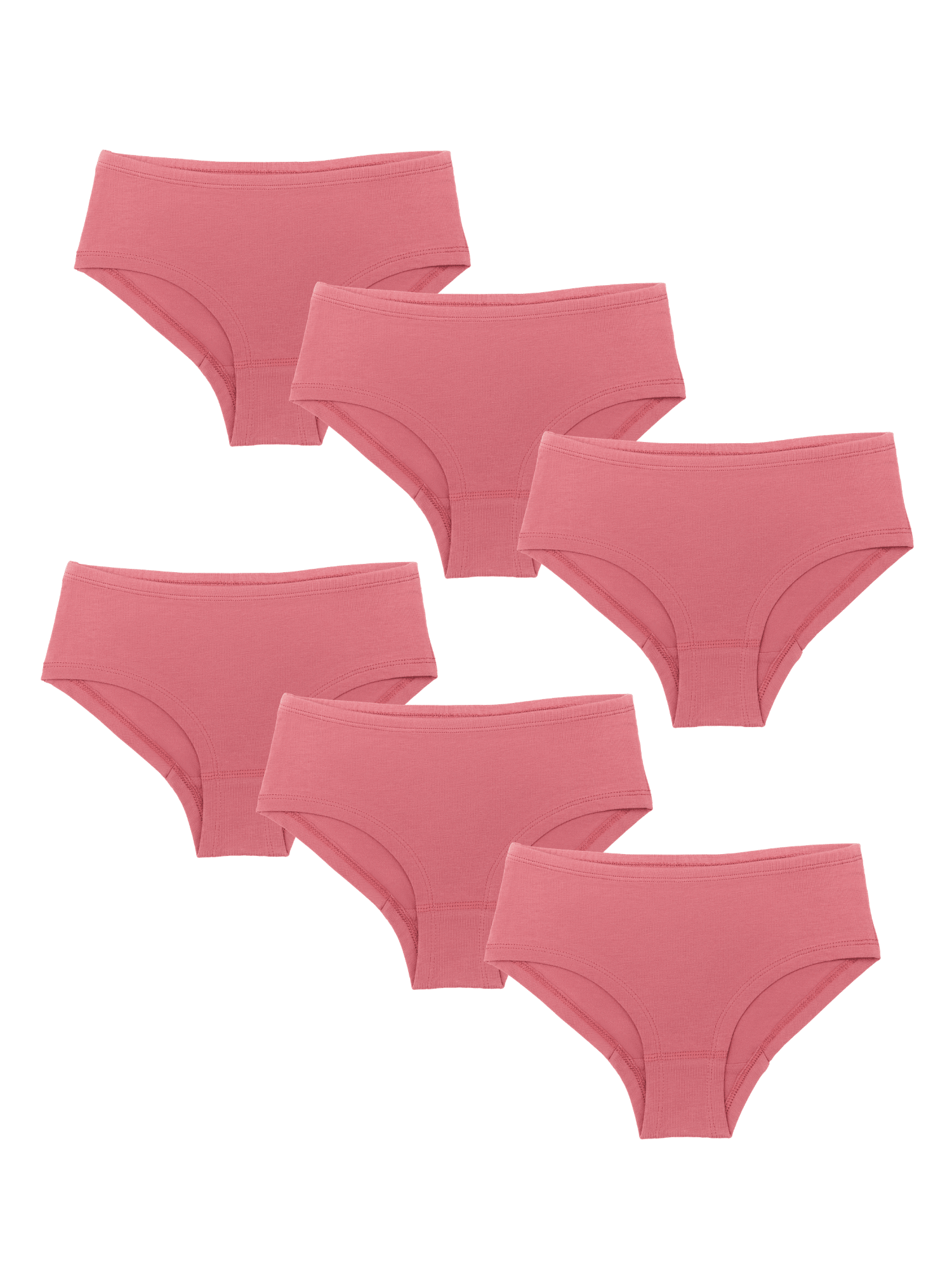 Bio-Baumwoll-Mädchen Hipster-6er Pack - Evermind.eco