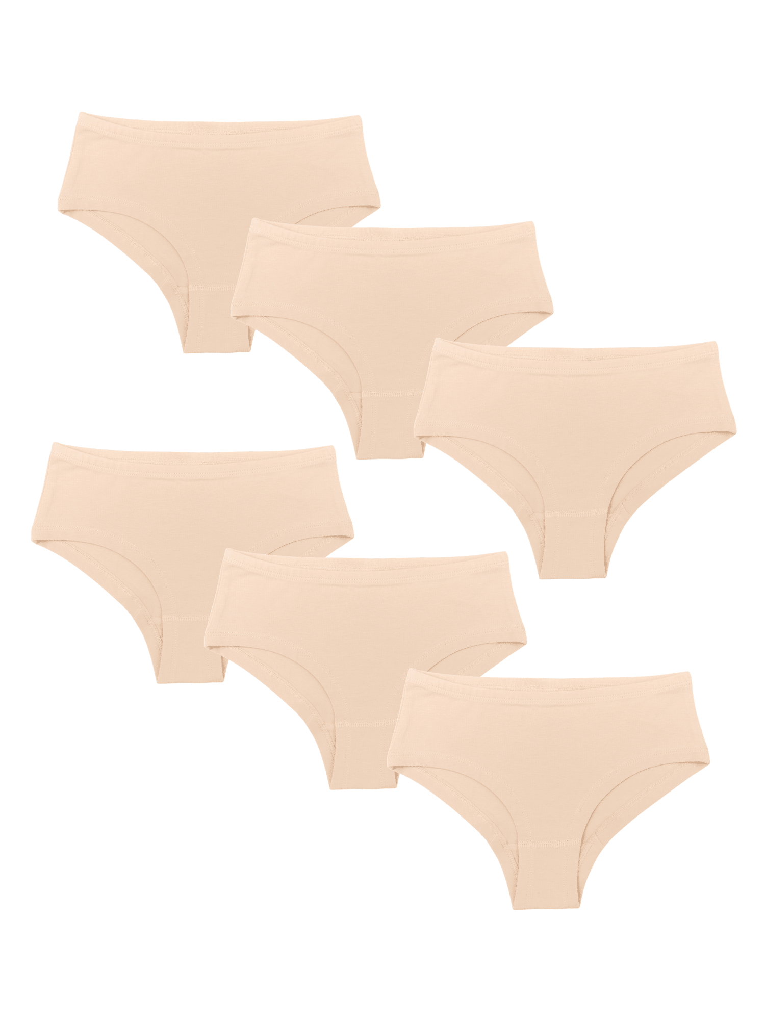 Bio-Baumwoll-Mädchen Hipster-6er Pack - Evermind.eco