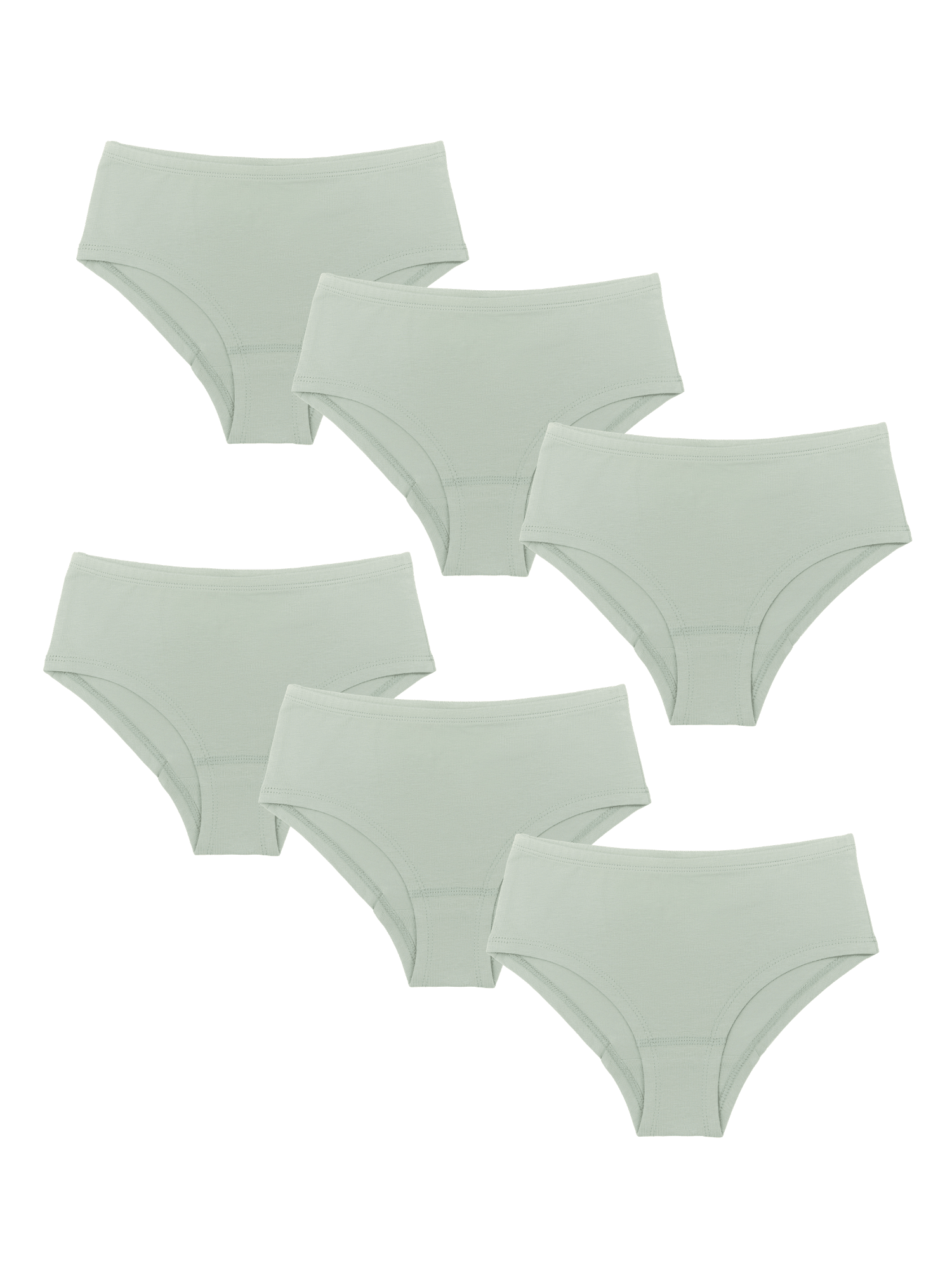 Bio-Baumwoll-Mädchen Hipster-6er Pack - Evermind.eco