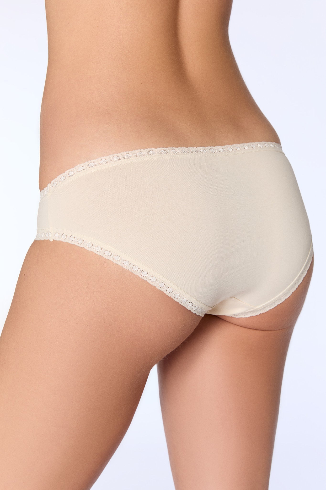 Bio-Baumwoll-Slip mit Spitze - Evermind.eco