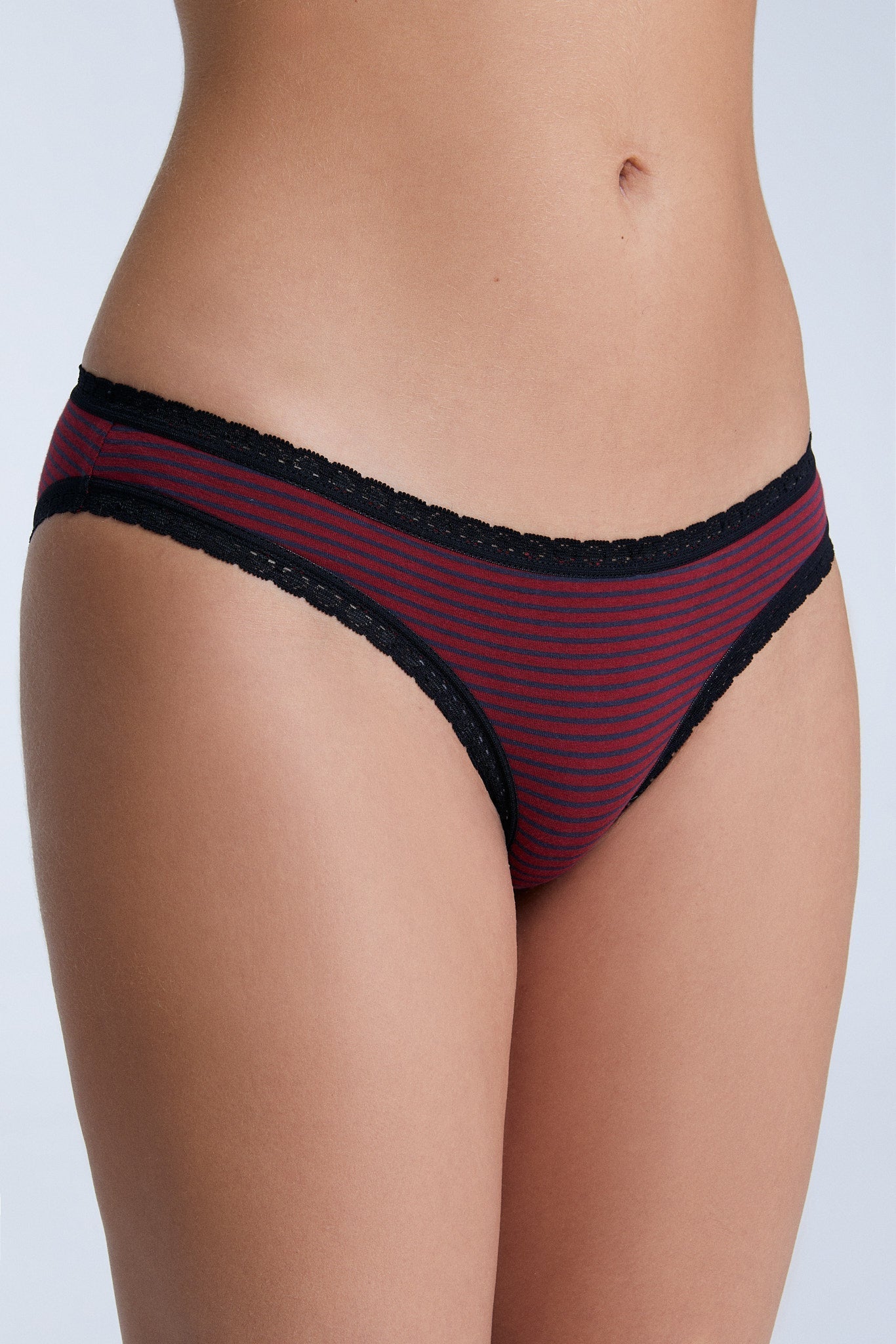 Bio-Baumwoll-Slip mit Spitze - Evermind.eco