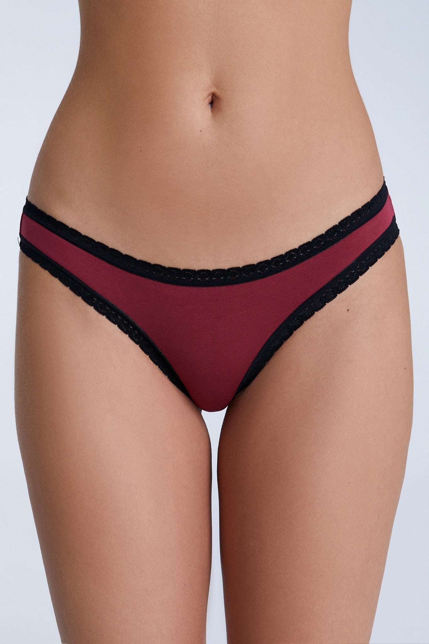 Bio-Baumwoll-Slip mit Spitze - Evermind.eco