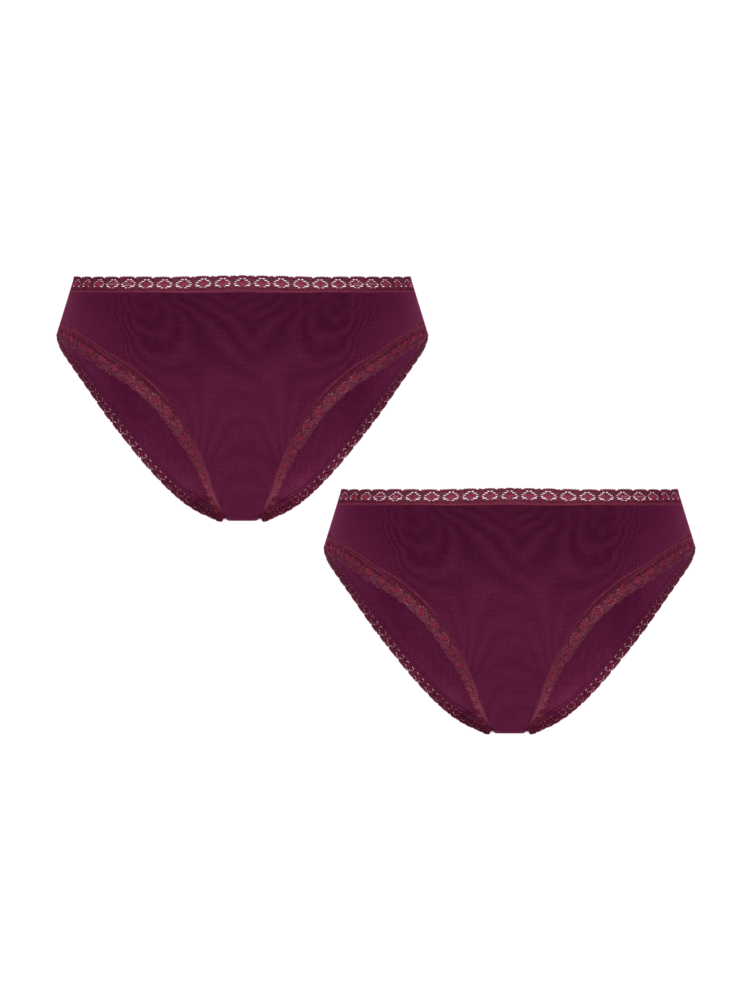 Bio-Baumwoll-Slip mit Spitze – 2er Pack - Evermind.eco