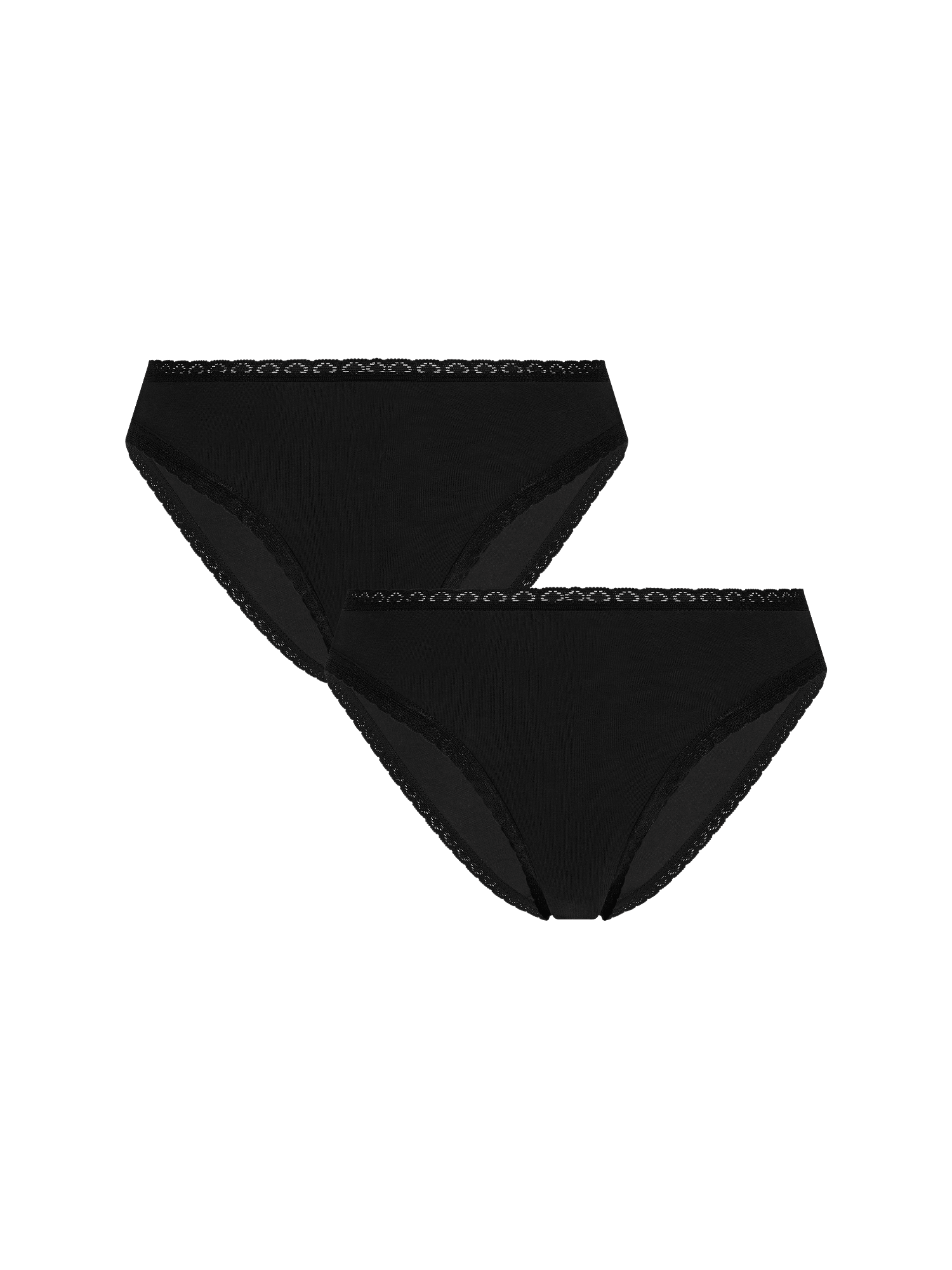 Bio-Baumwoll-Slip mit Spitze – 2er Pack - Evermind.eco