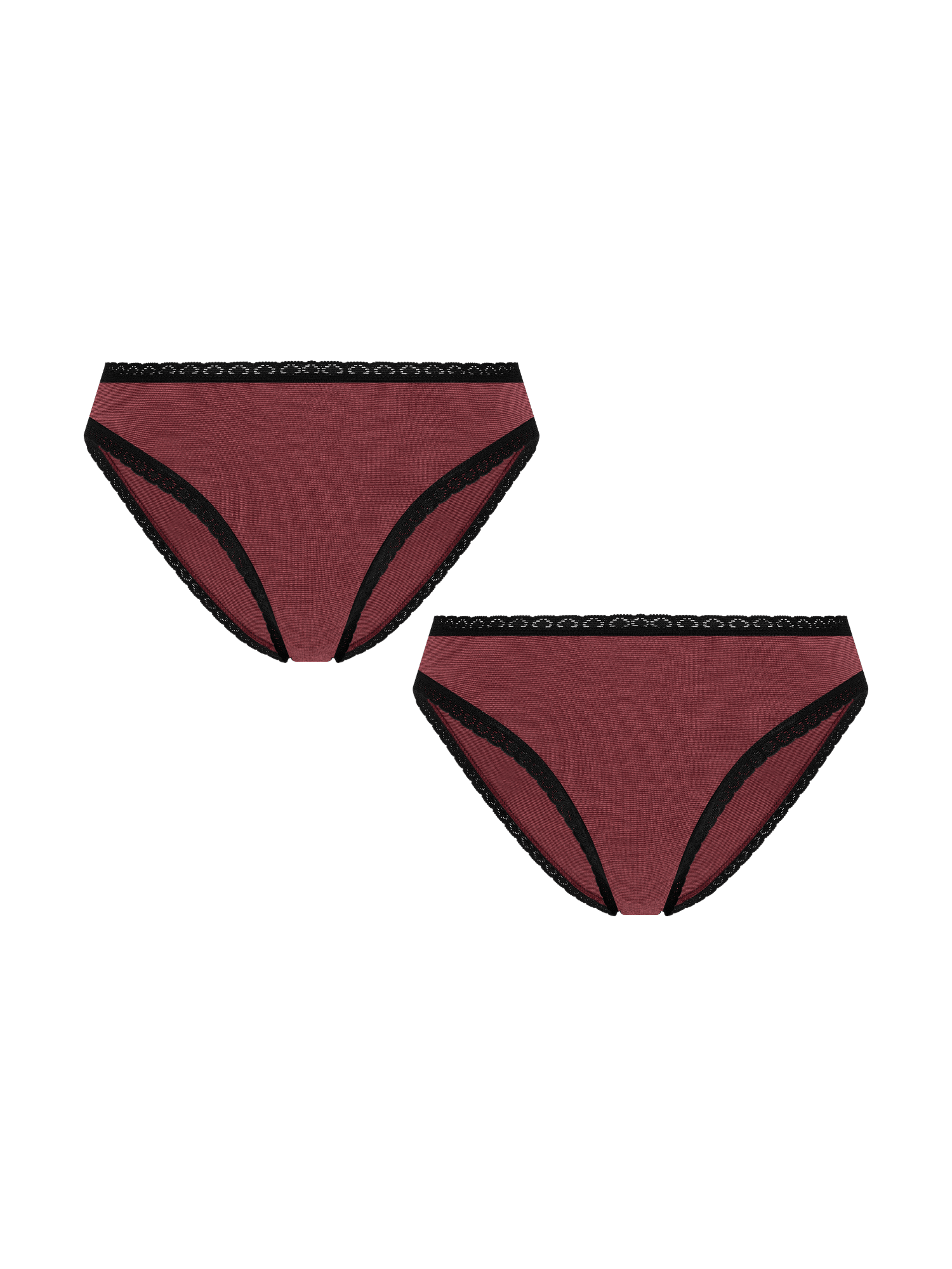 Bio-Baumwoll-Slip mit Spitze – 2er Pack - Evermind.eco