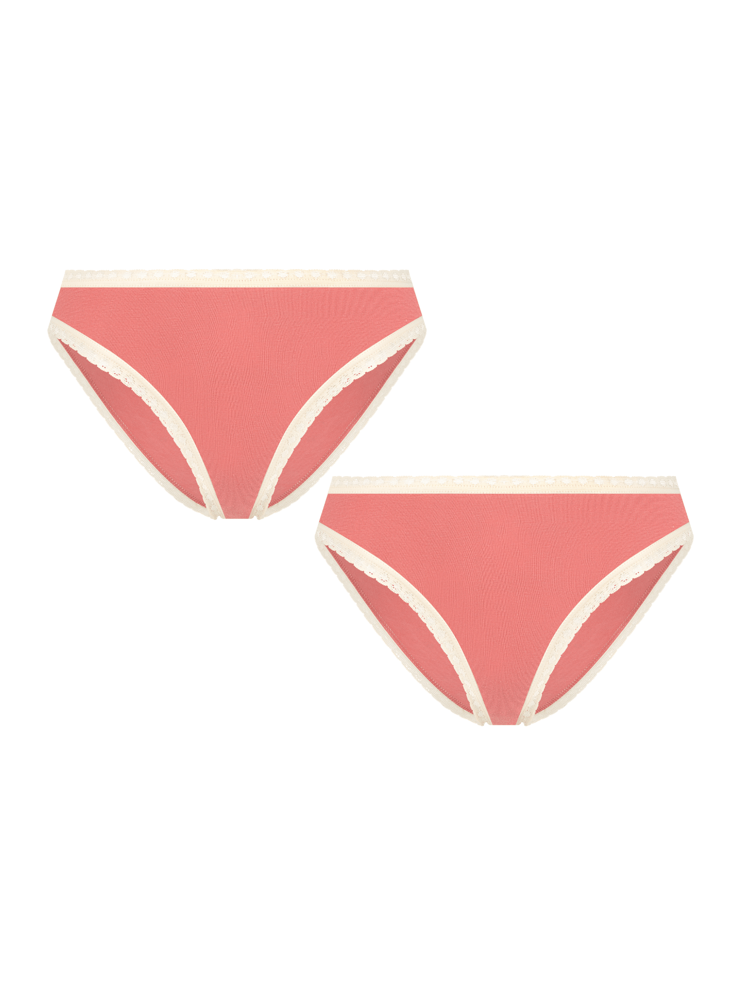 Bio-Baumwoll-Slip mit Spitze – 2er Pack - Evermind.eco