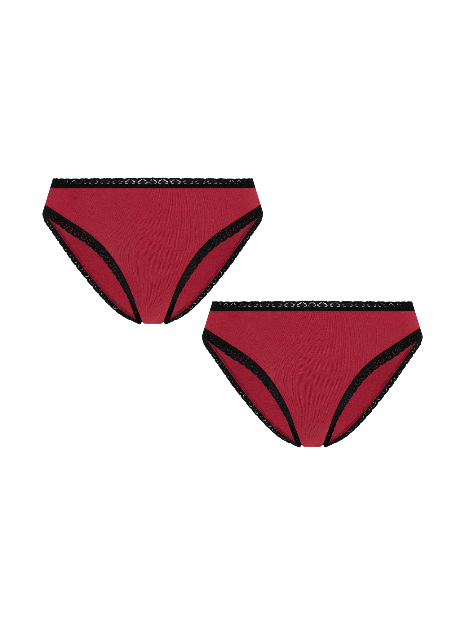 Bio-Baumwoll-Slip mit Spitze – 2er Pack - Evermind.eco